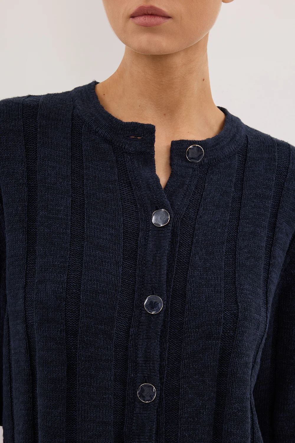 JAZZ INDIGO BUTTON KNIT SHIRT - Image 5