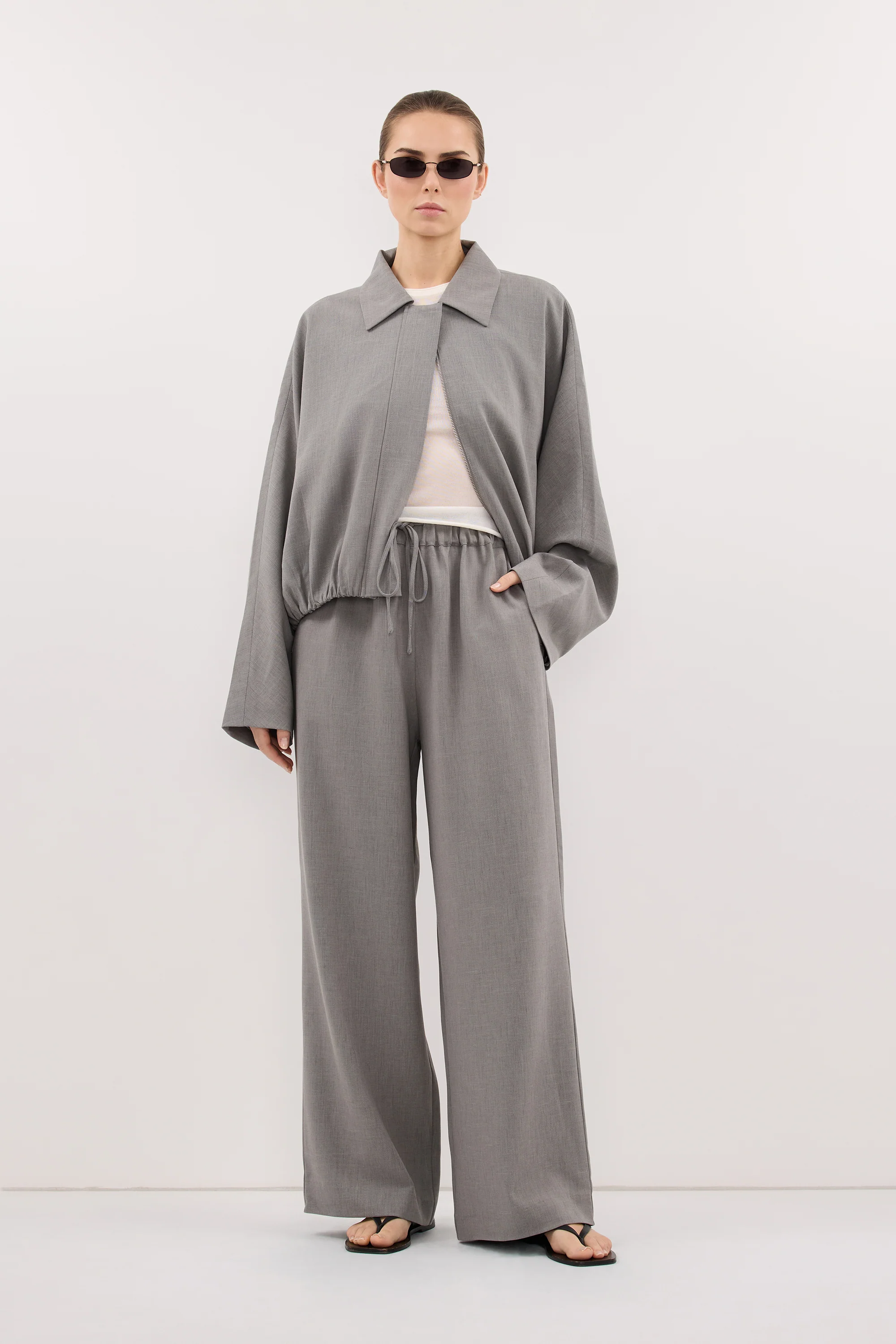 KENDALL STEEL GREY BOMBER JACKET - Image 6