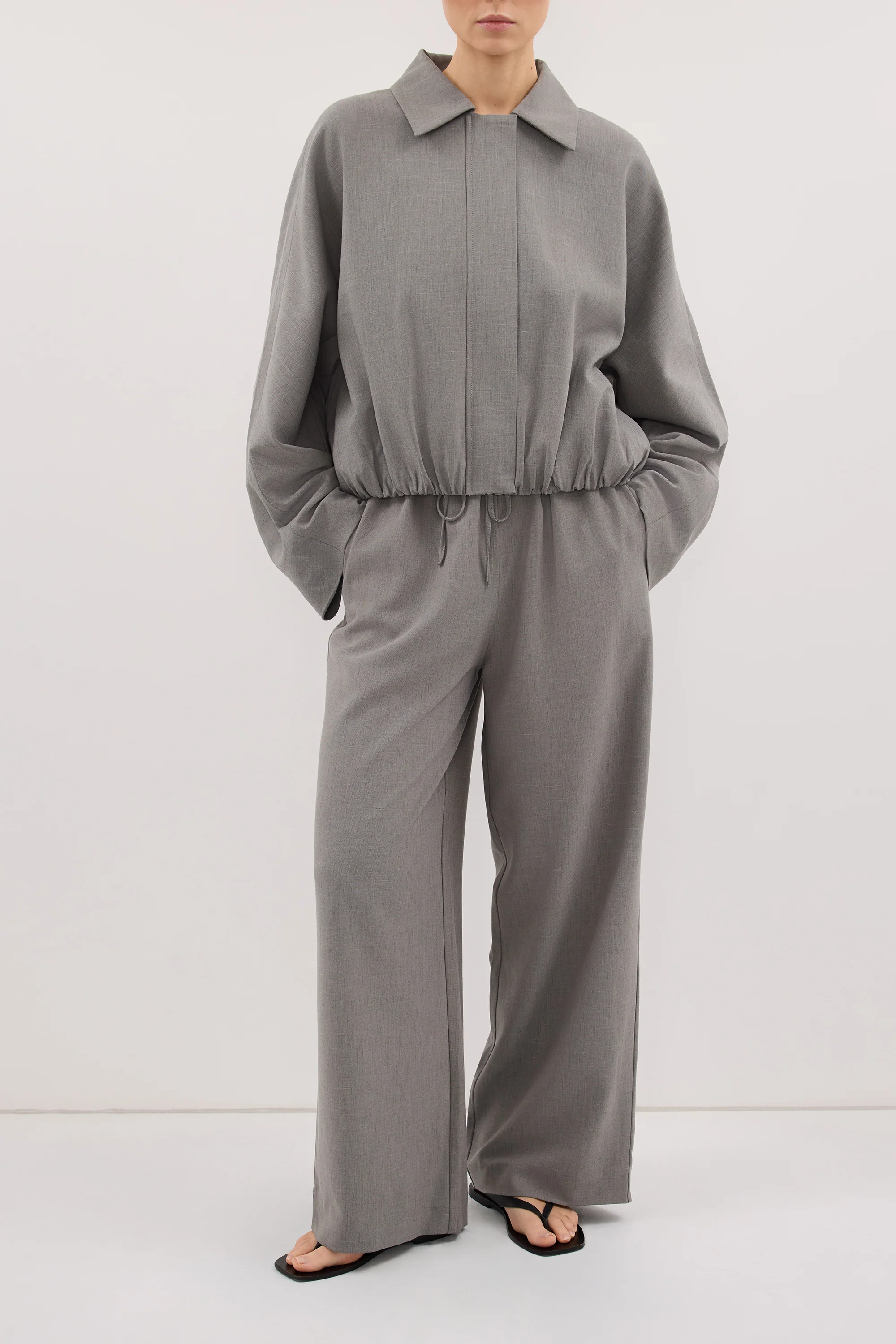 KENDALL STEEL GREY DRAWSTRING PANT - Image 2