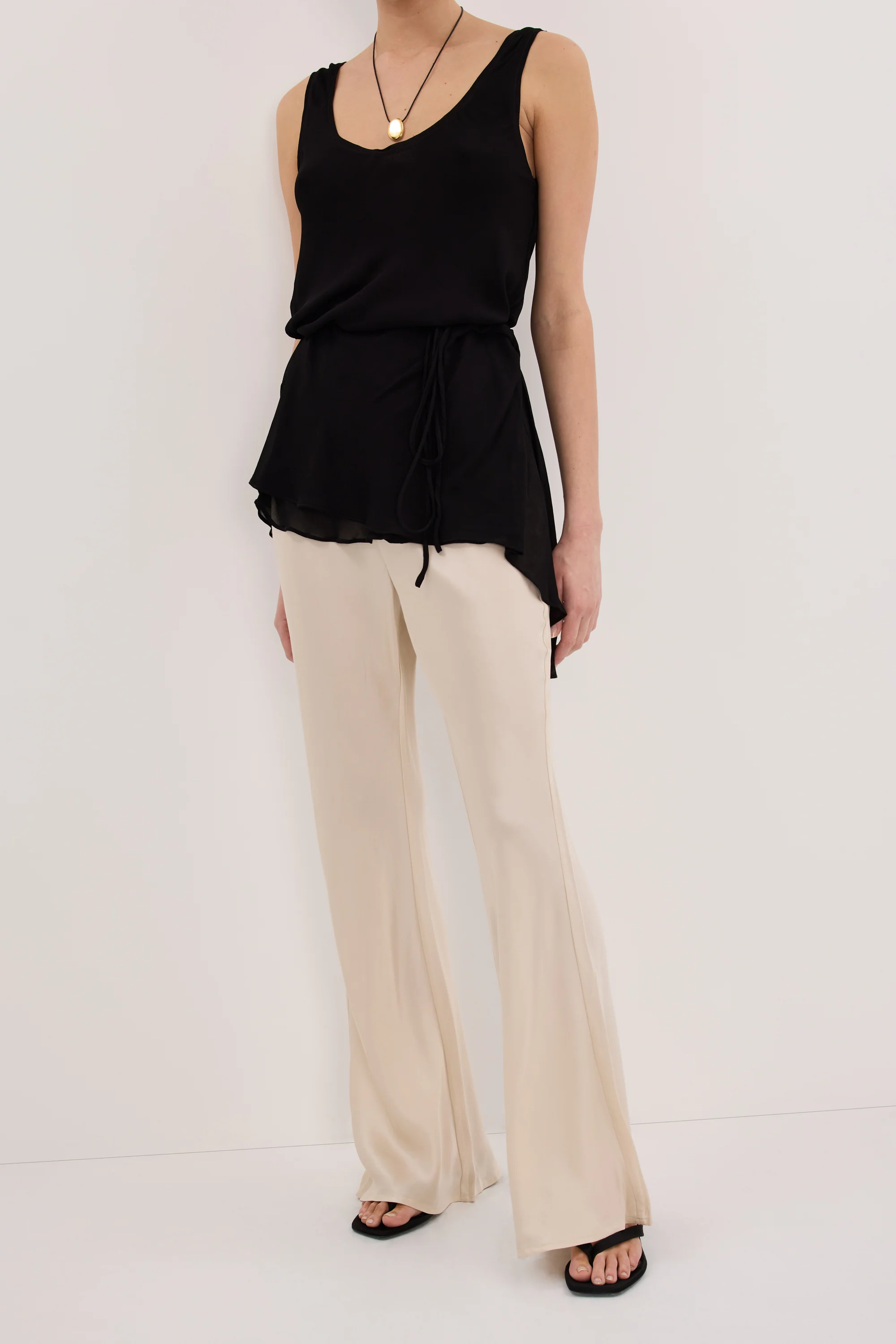 KYRA SANDSTONE SILK BIAS PANTS - Image 2