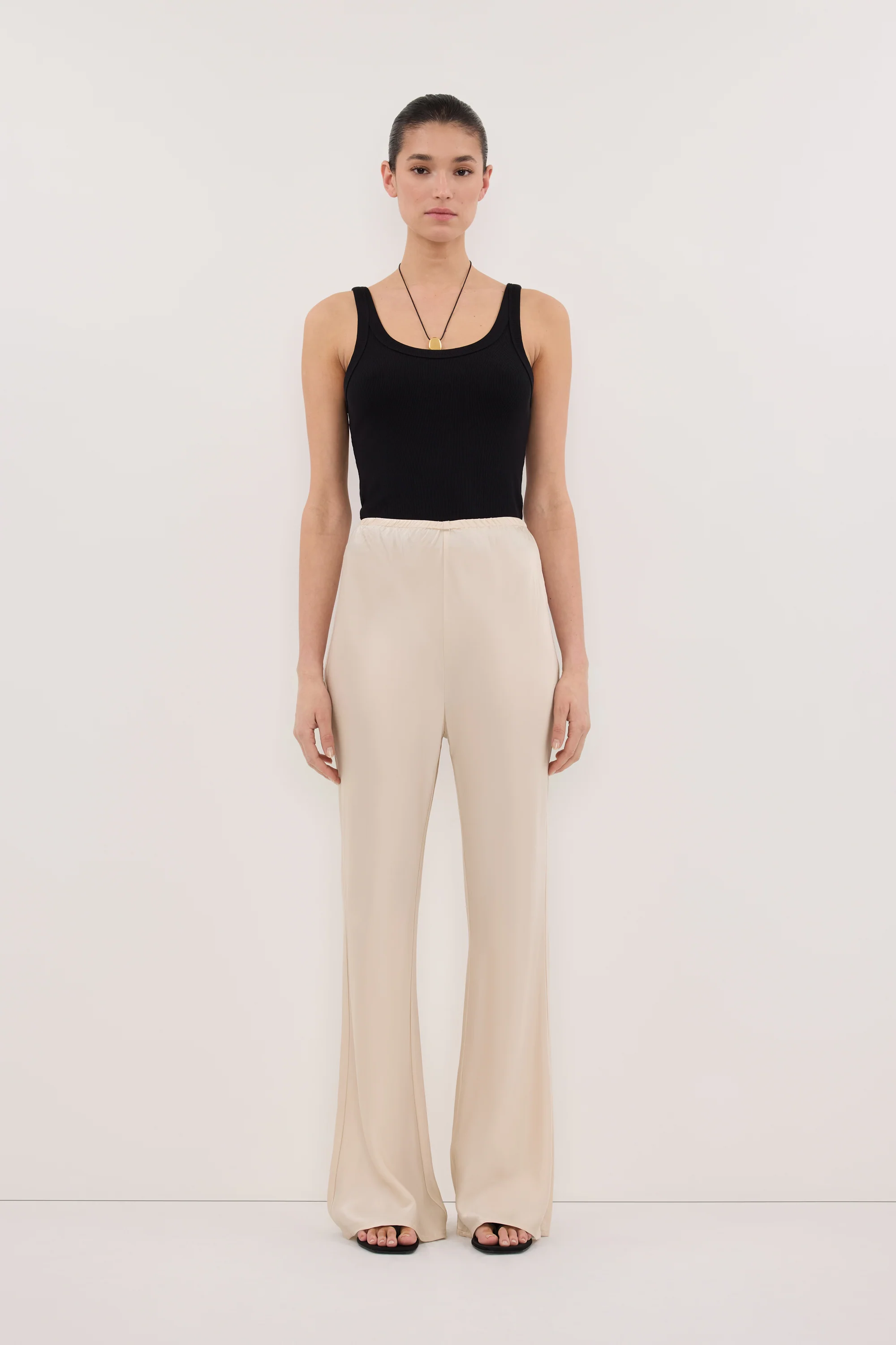KYRA SANDSTONE SILK BIAS PANTS - Image 6