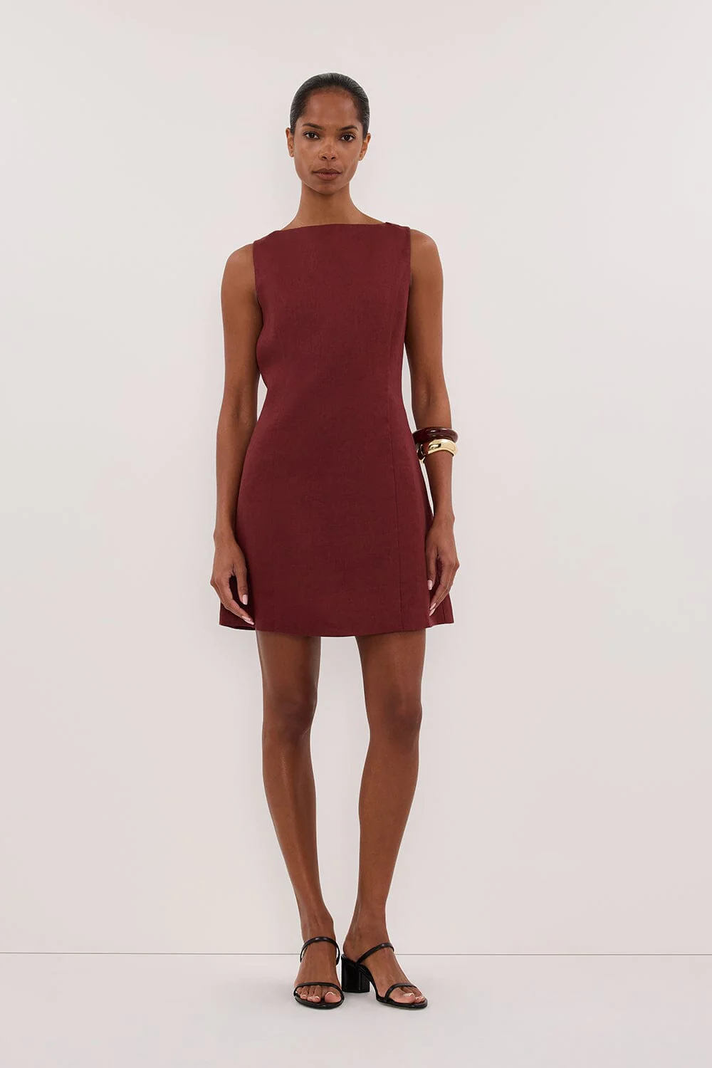 LACY SAHARA SLEEVELESS LINEN MINI DRESS