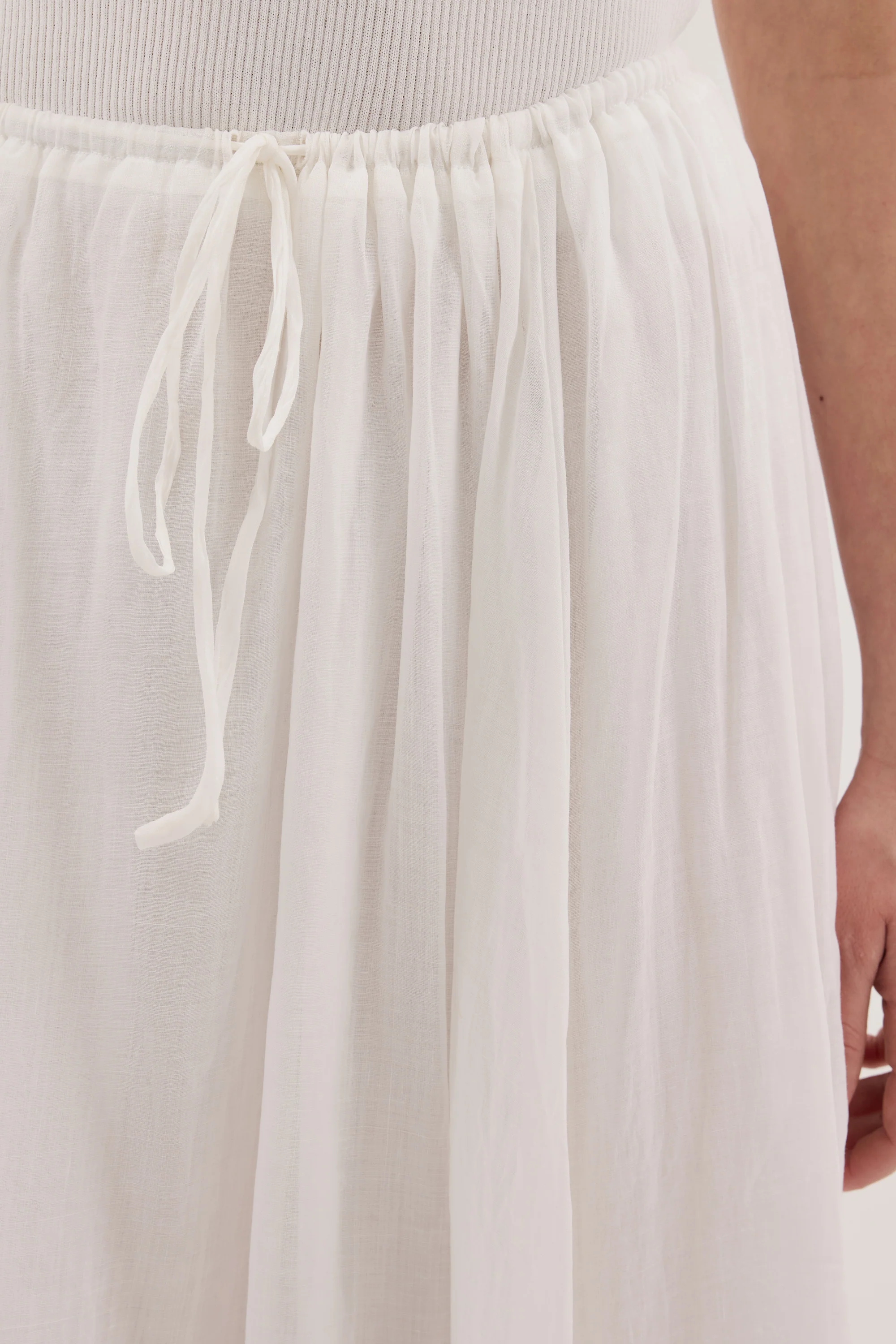 LAYNE WHITE RAMIE MAXI SKIRT - Image 5