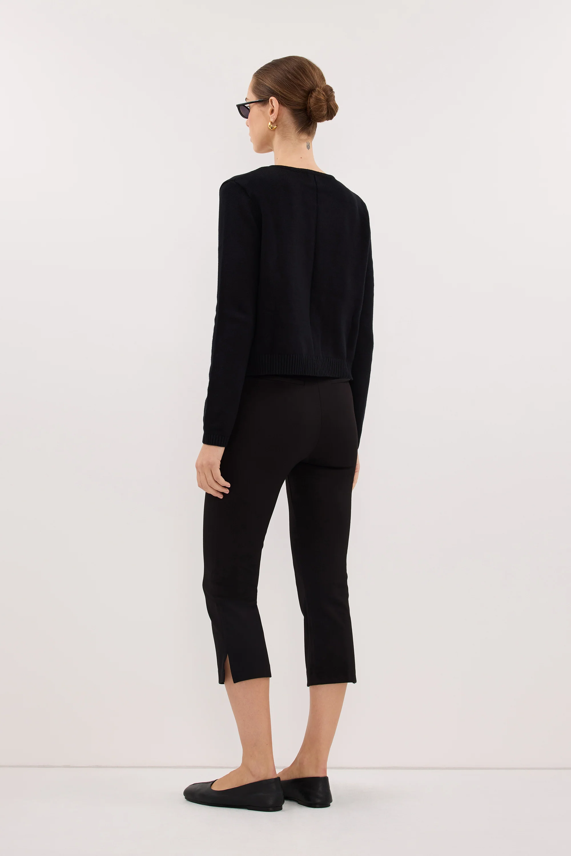LISE BLACK LIGHT KNIT CARDIGAN - Image 3