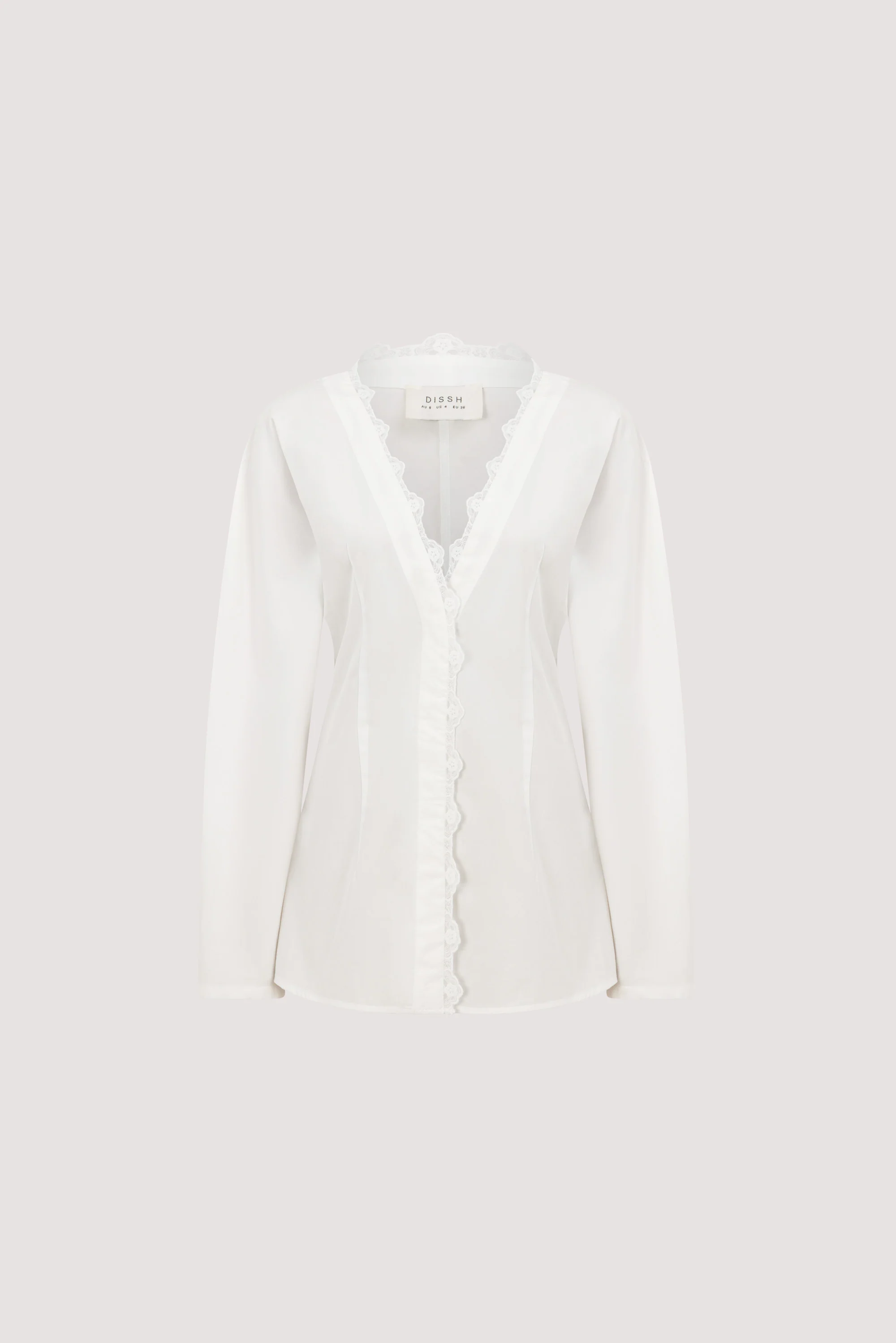 LUCETTE WHITE LACE TRIM COTTON TOP - Image 7