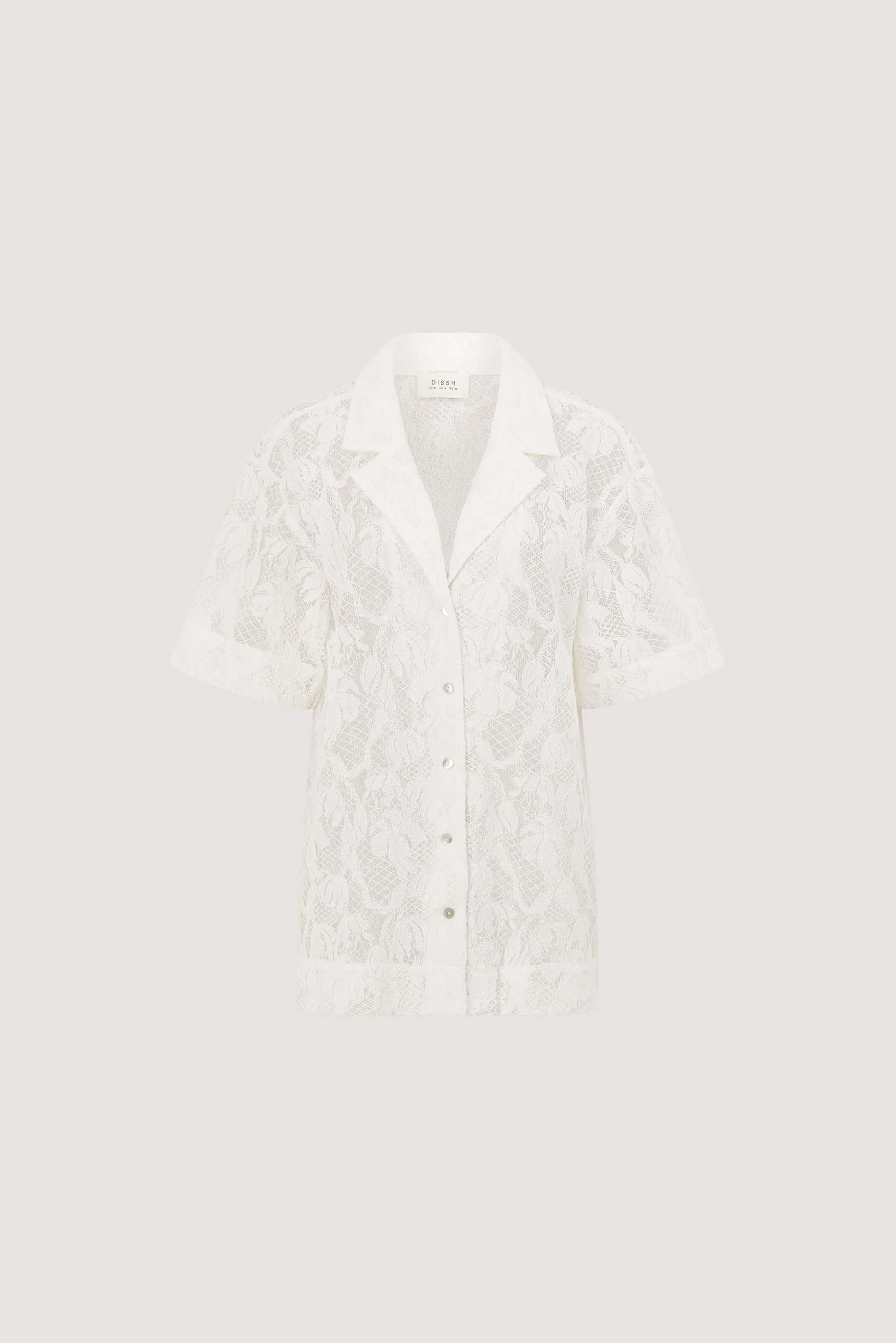 LUCINE WHITE LACE COLLARED SHIRT - Image 6