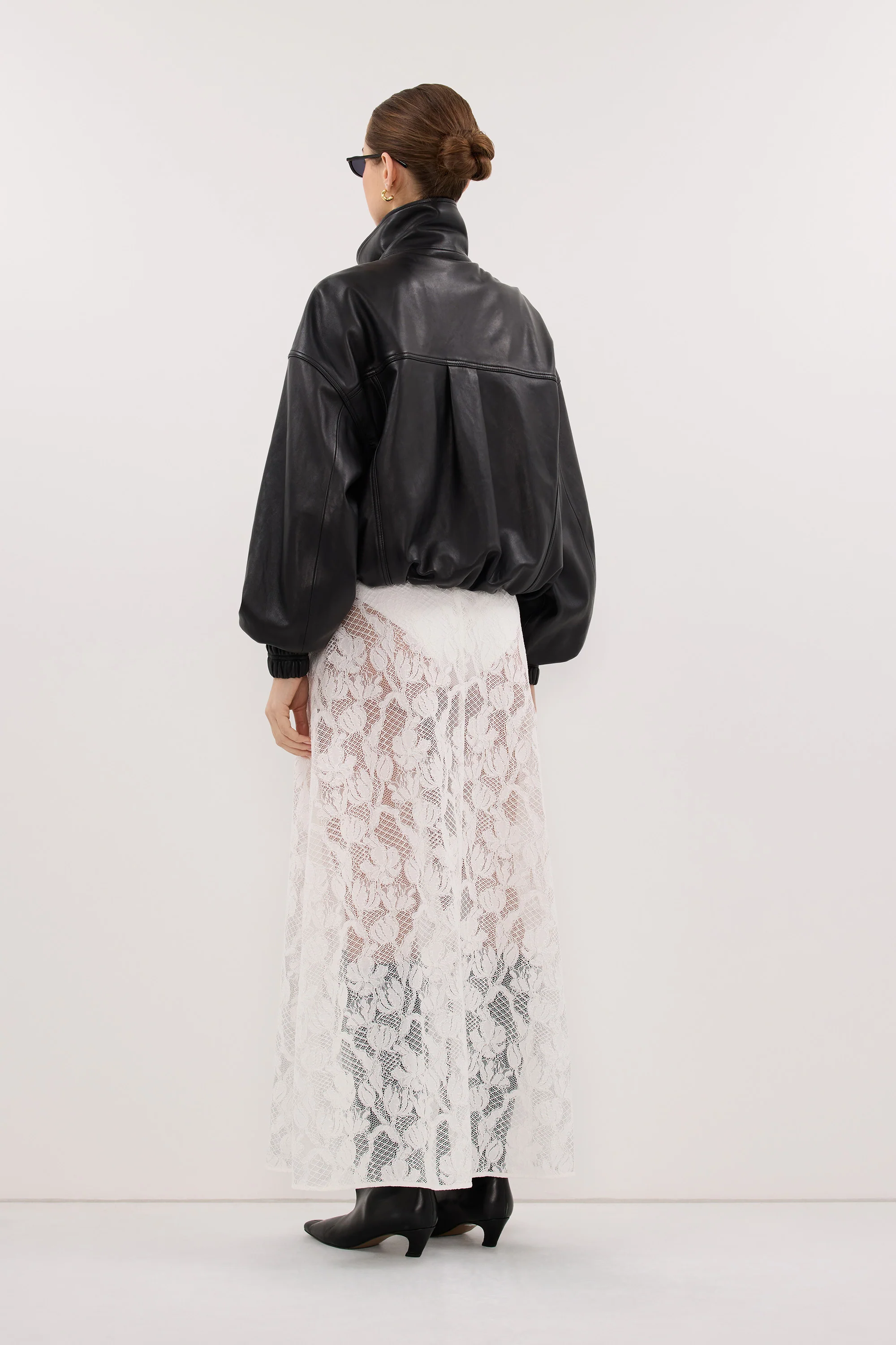LUCINE WHITE LACE MAXI SKIRT - Image 4