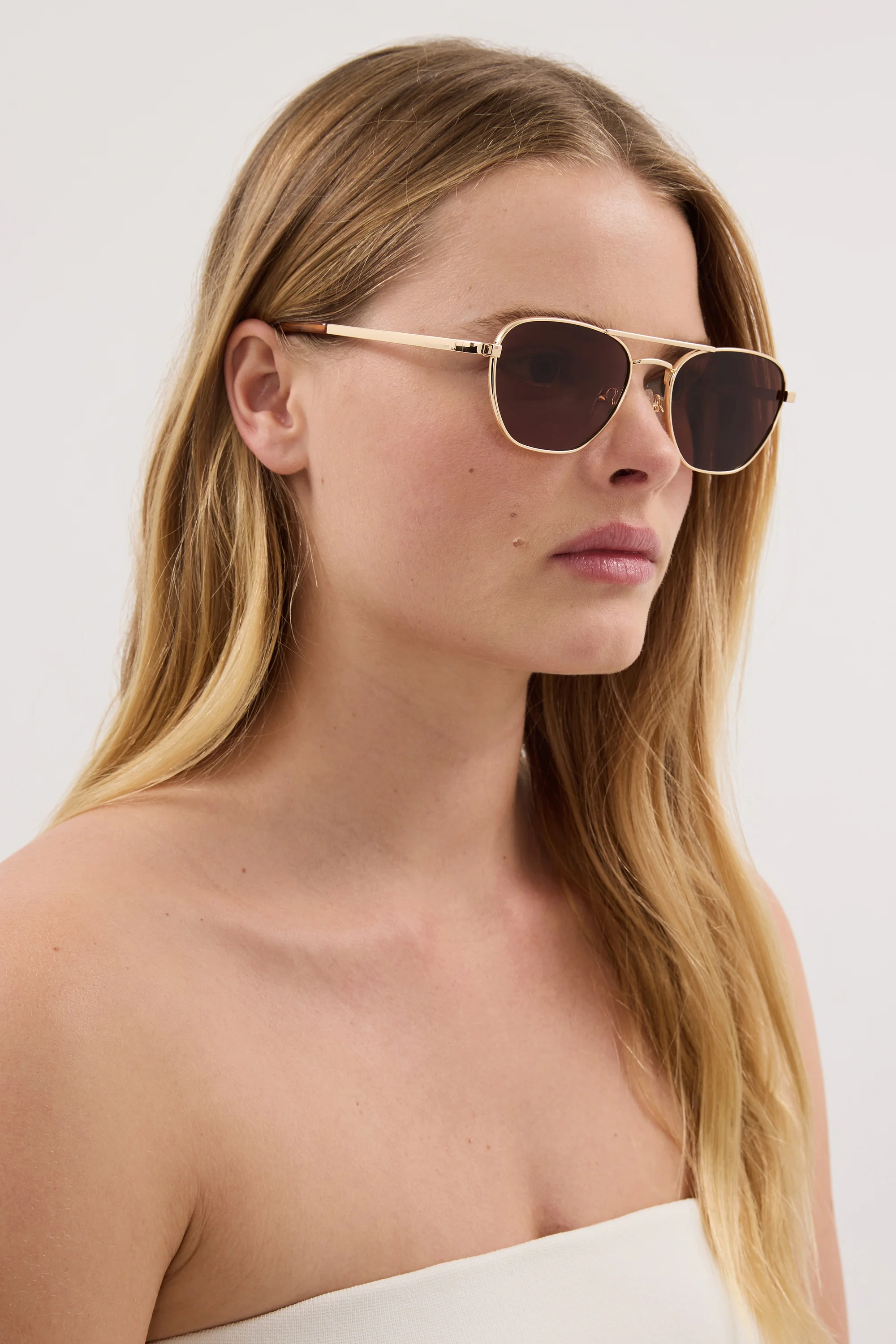 LUV LOU THE CHLOE GOLD SUNGLASSES - Image 2