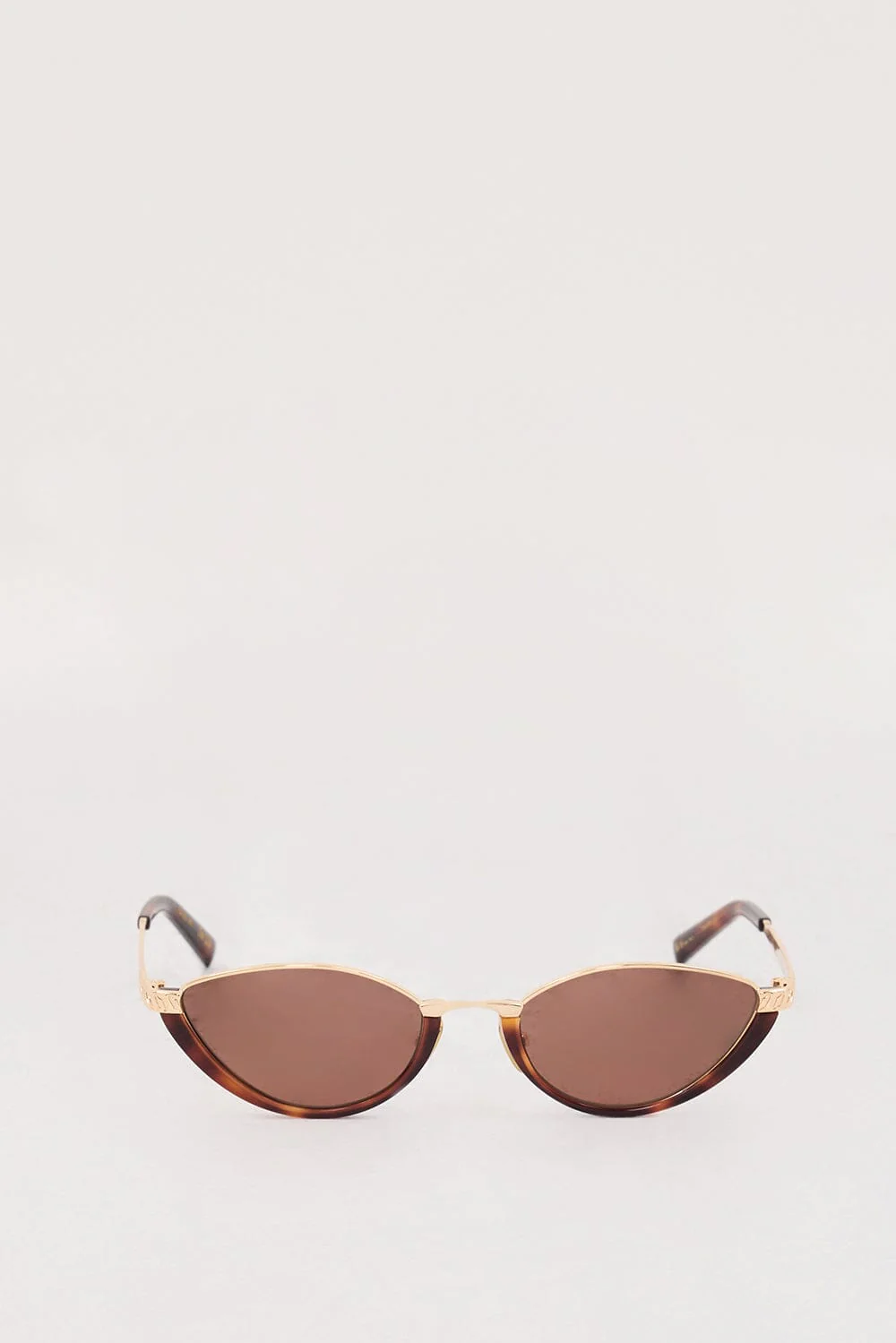 LUV LOU THE LIA GOLD BROWN SUNGLASSES