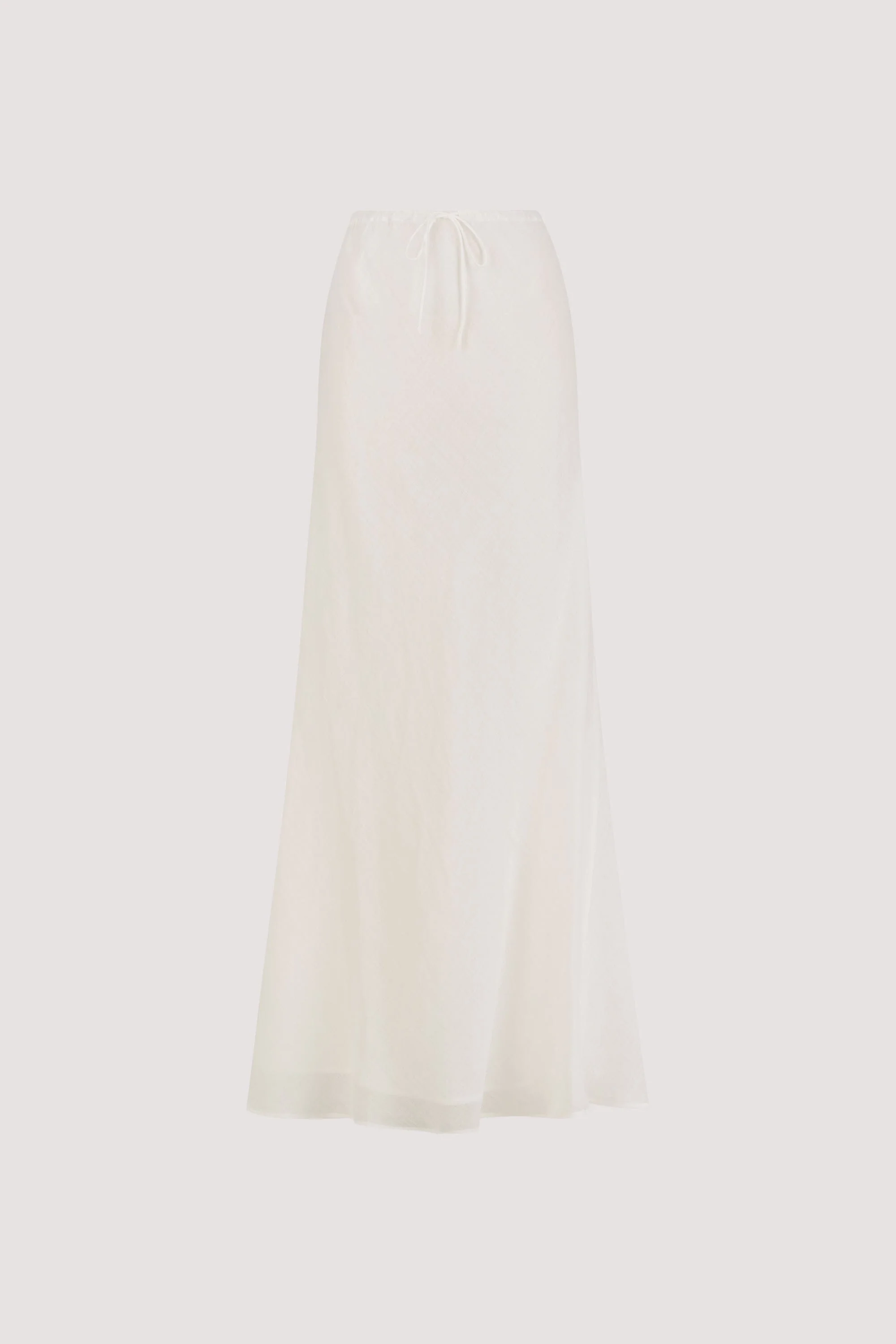 MAISON WHITE RAMIE BIAS MAXI SKIRT - Image 8
