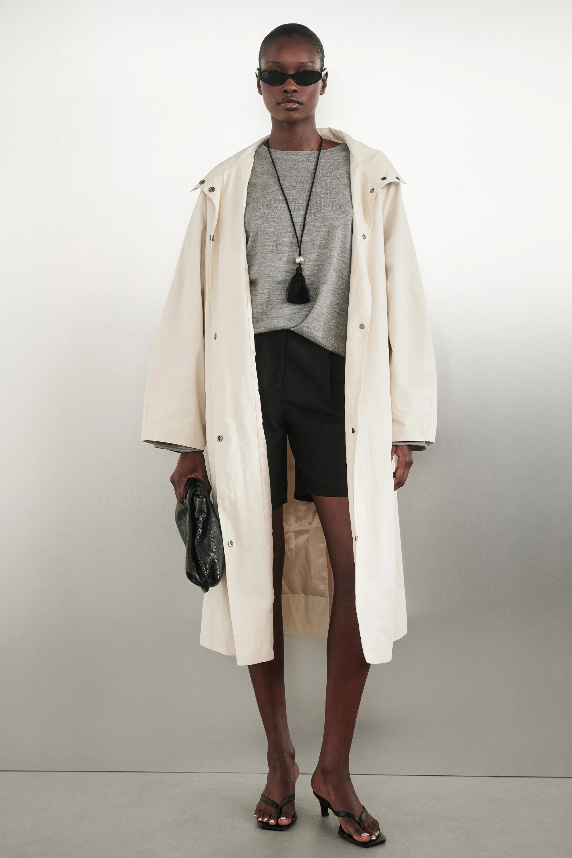 MARIS OYSTER LIGHTWEIGHT TRENCH COAT