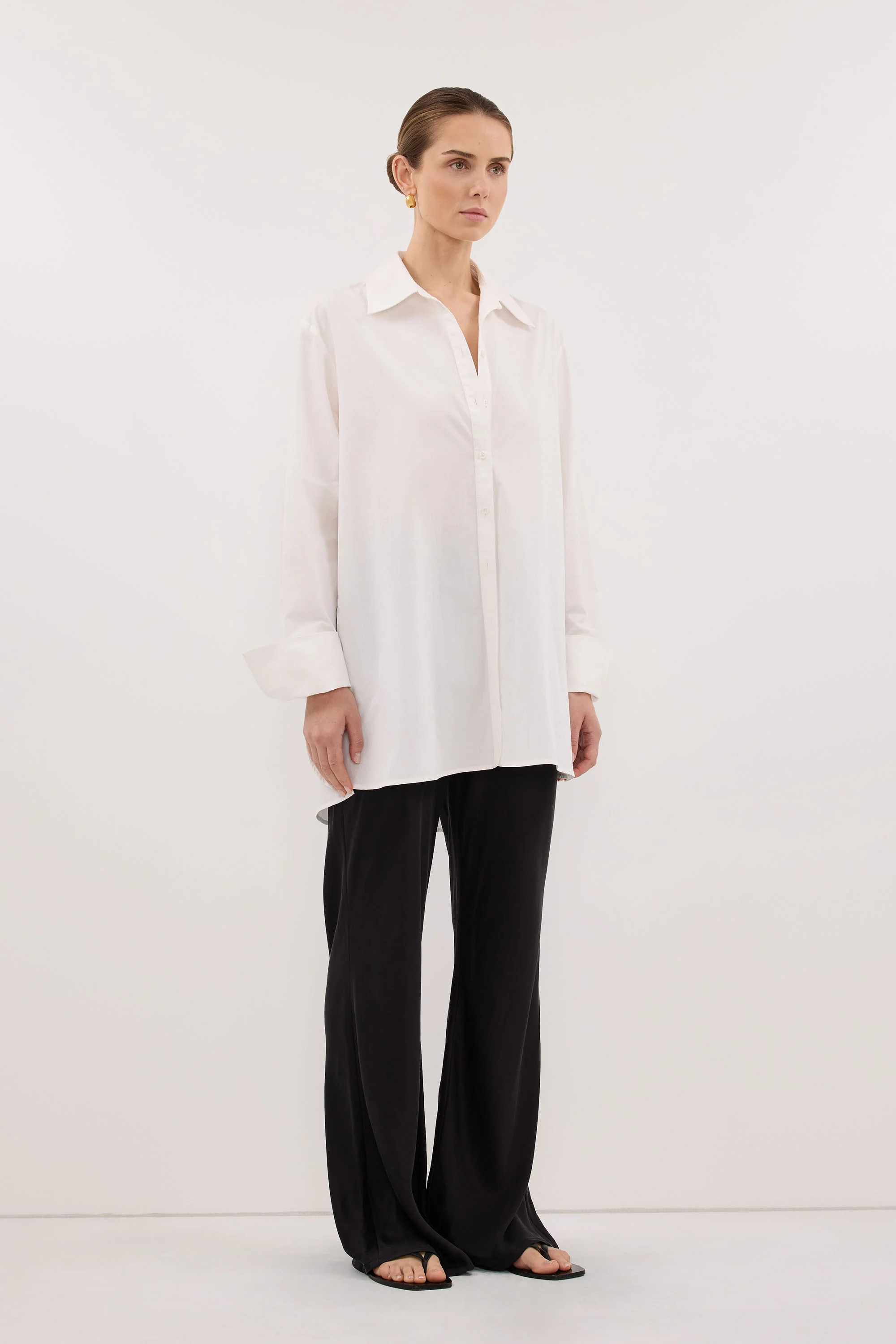 MELANI BLACK SILK BIAS PANT - Image 3