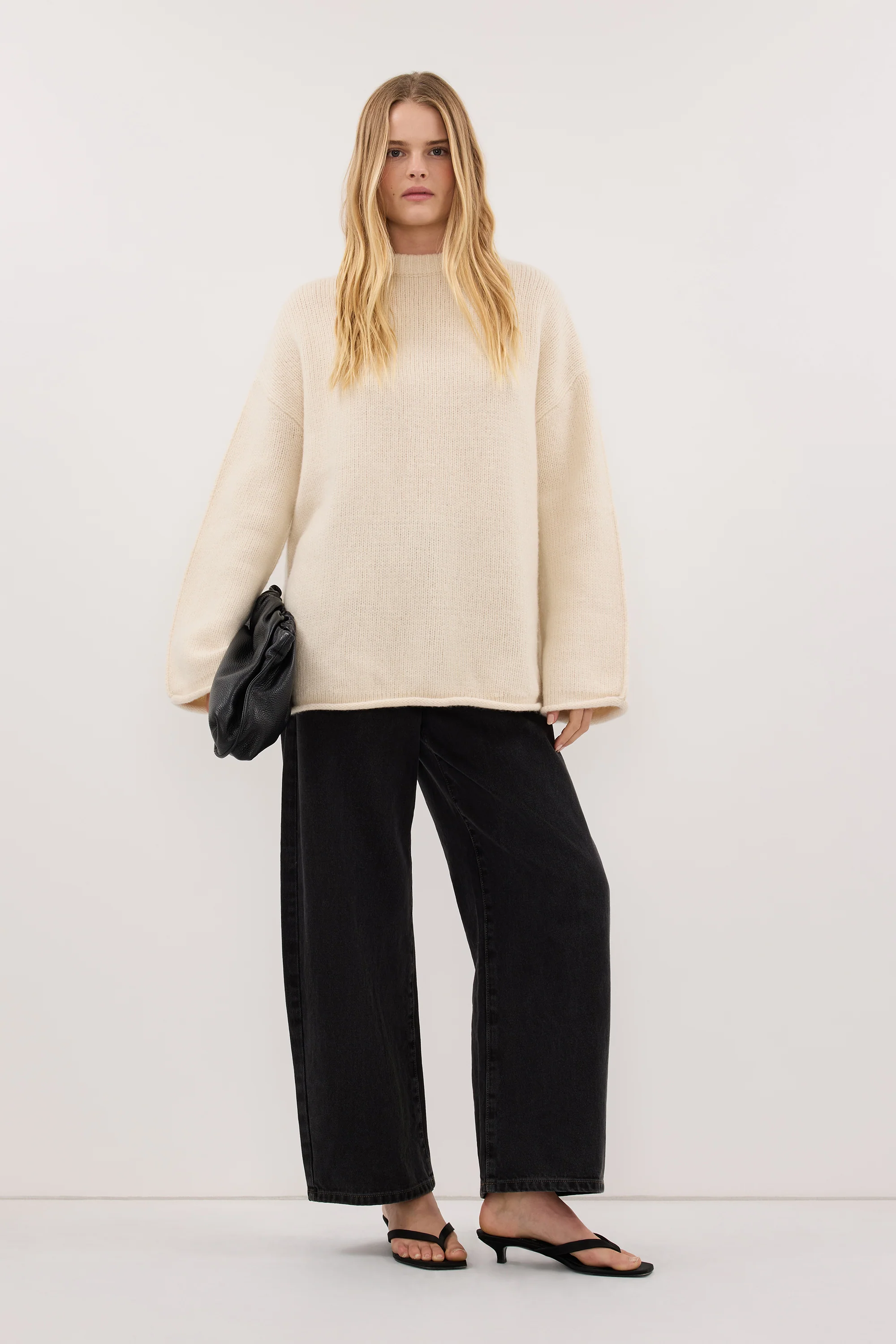 MILLY CREAM CREW NECK KNIT JUMPER