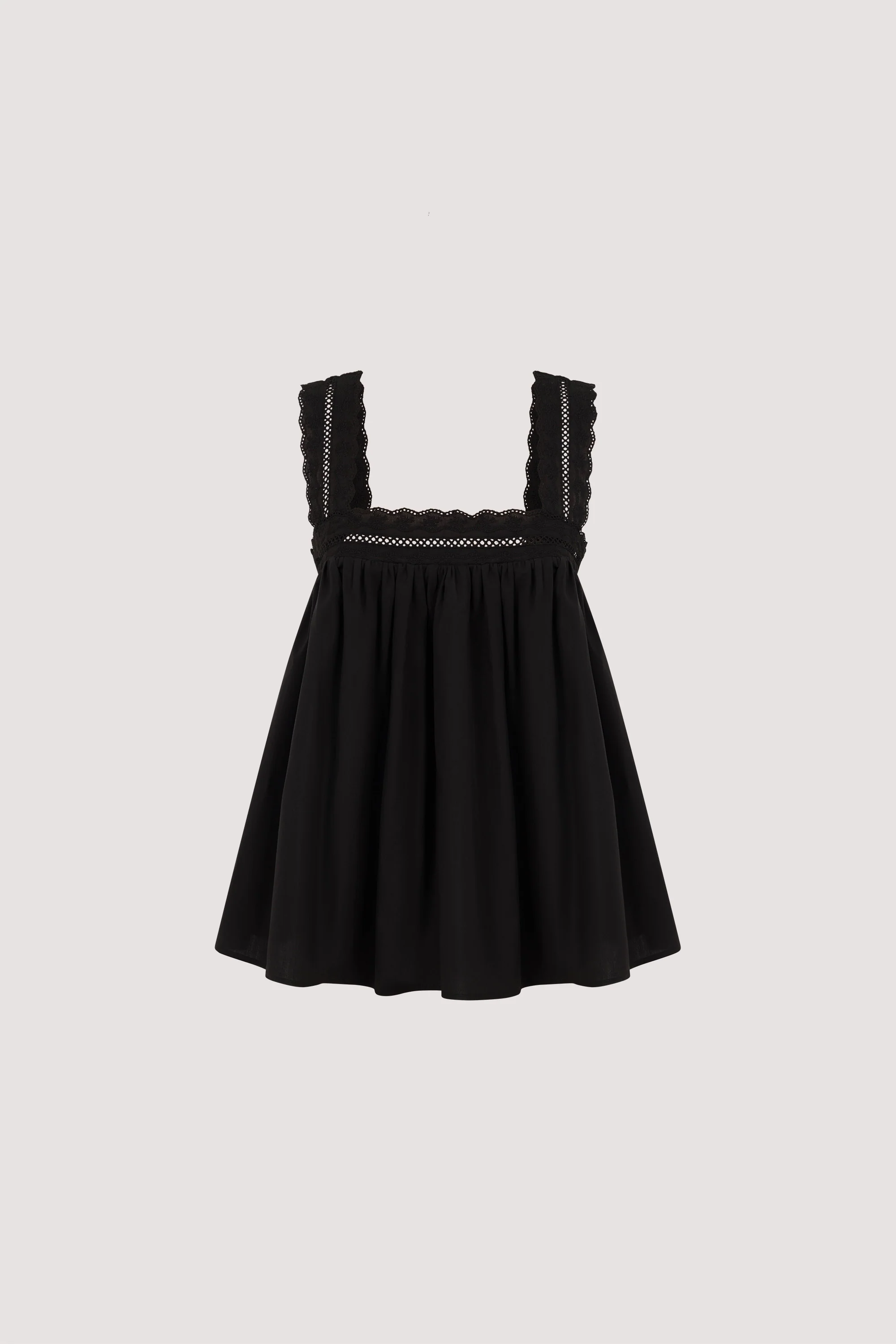 MIRANDA BLACK LACE TRIM TOP - Image 6