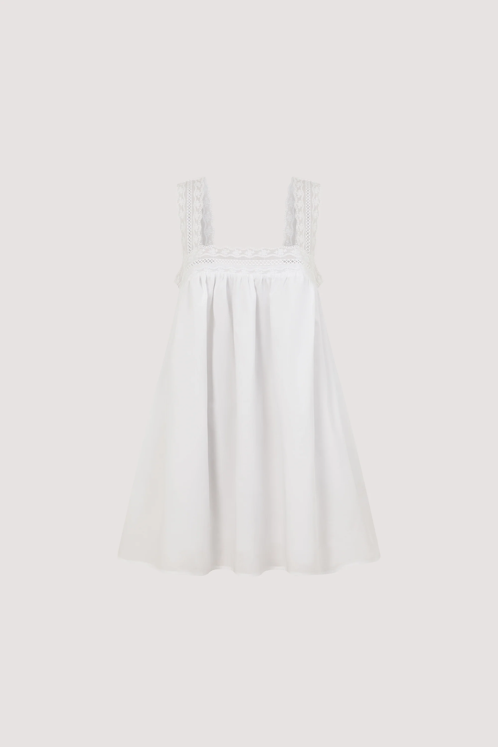 MIRANDA WHITE LACE TRIM MINI DRESS - Image 7
