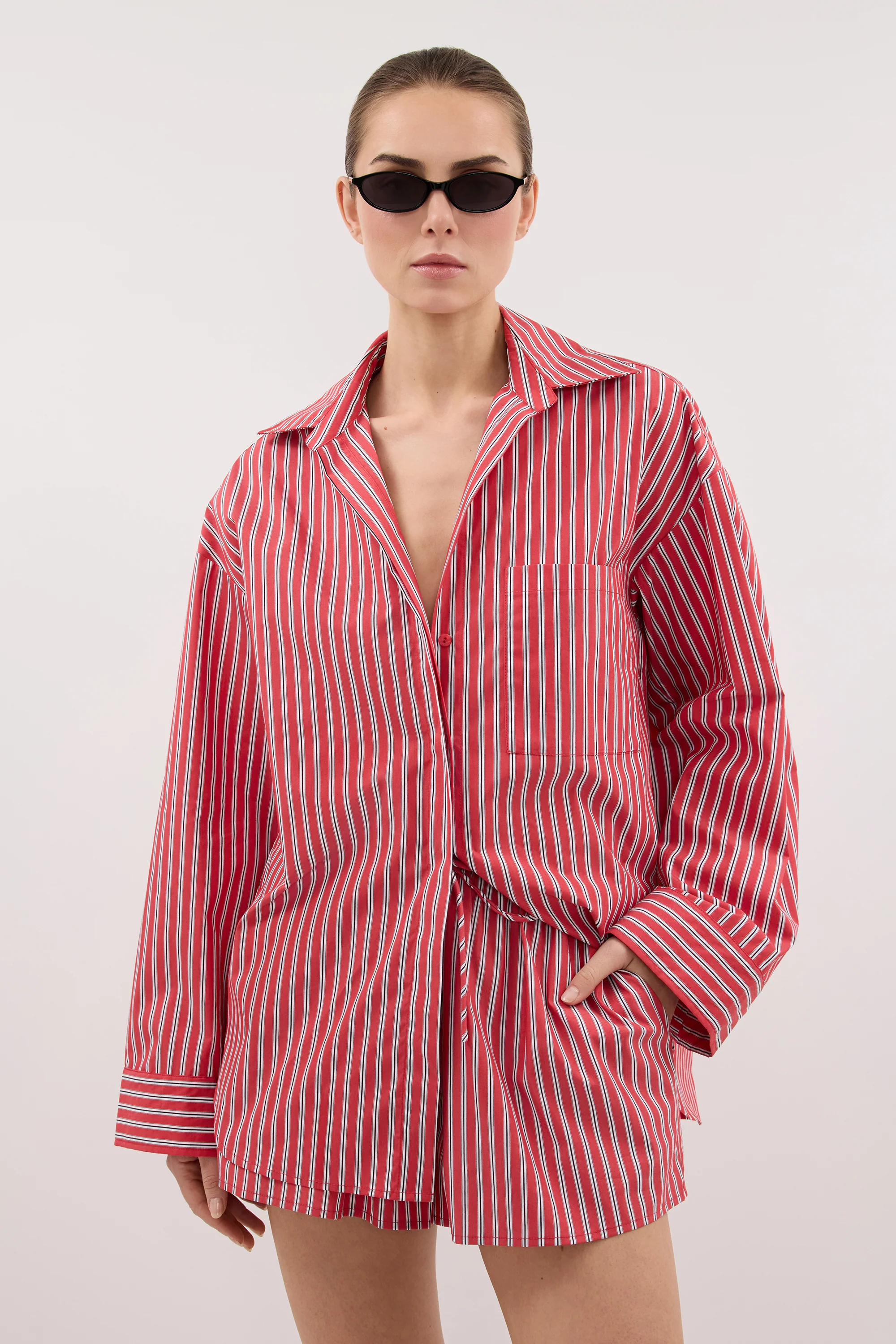 MISHA RED STRIPE SHORT - Image 2