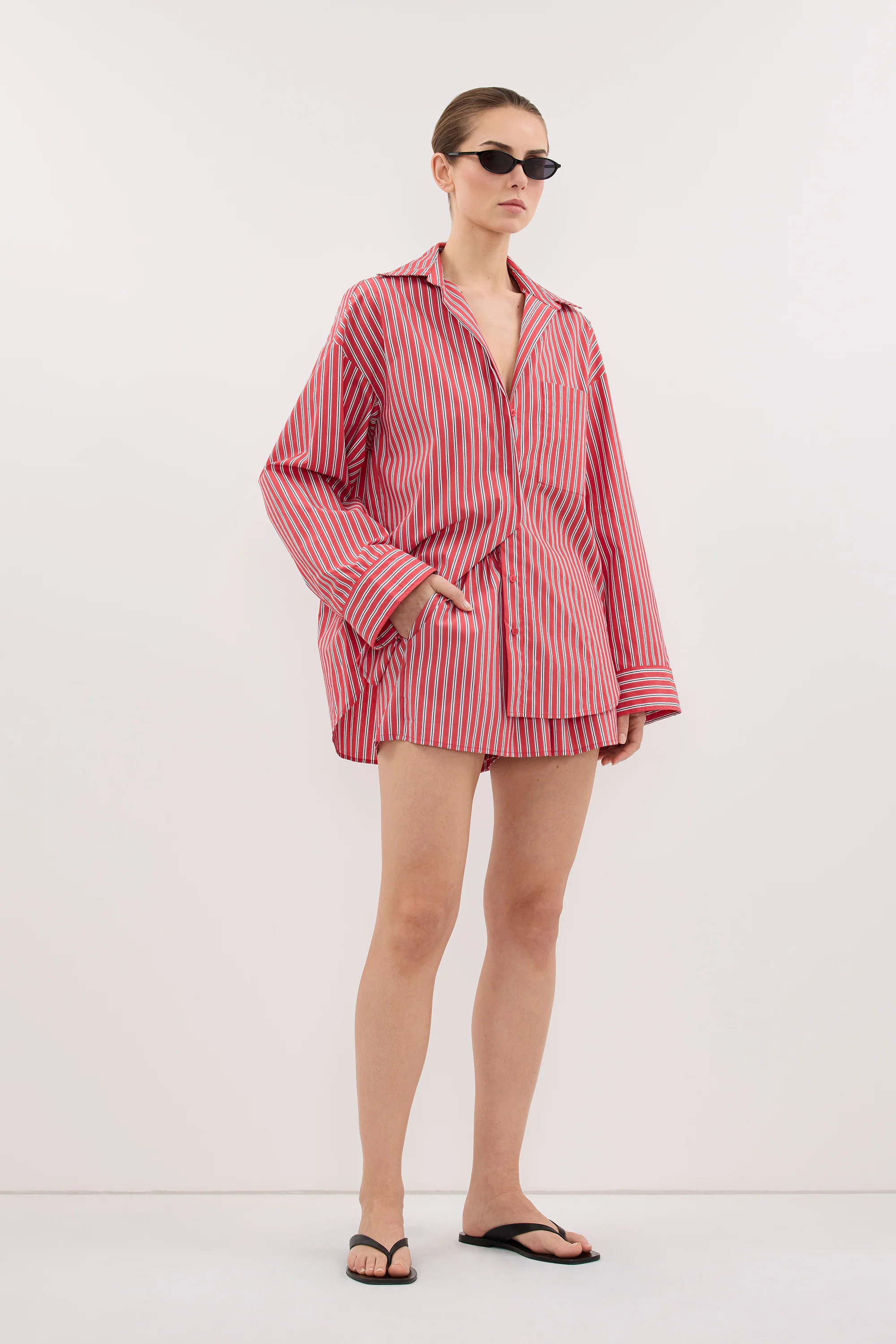 MISHA RED STRIPE SHORT - Image 3