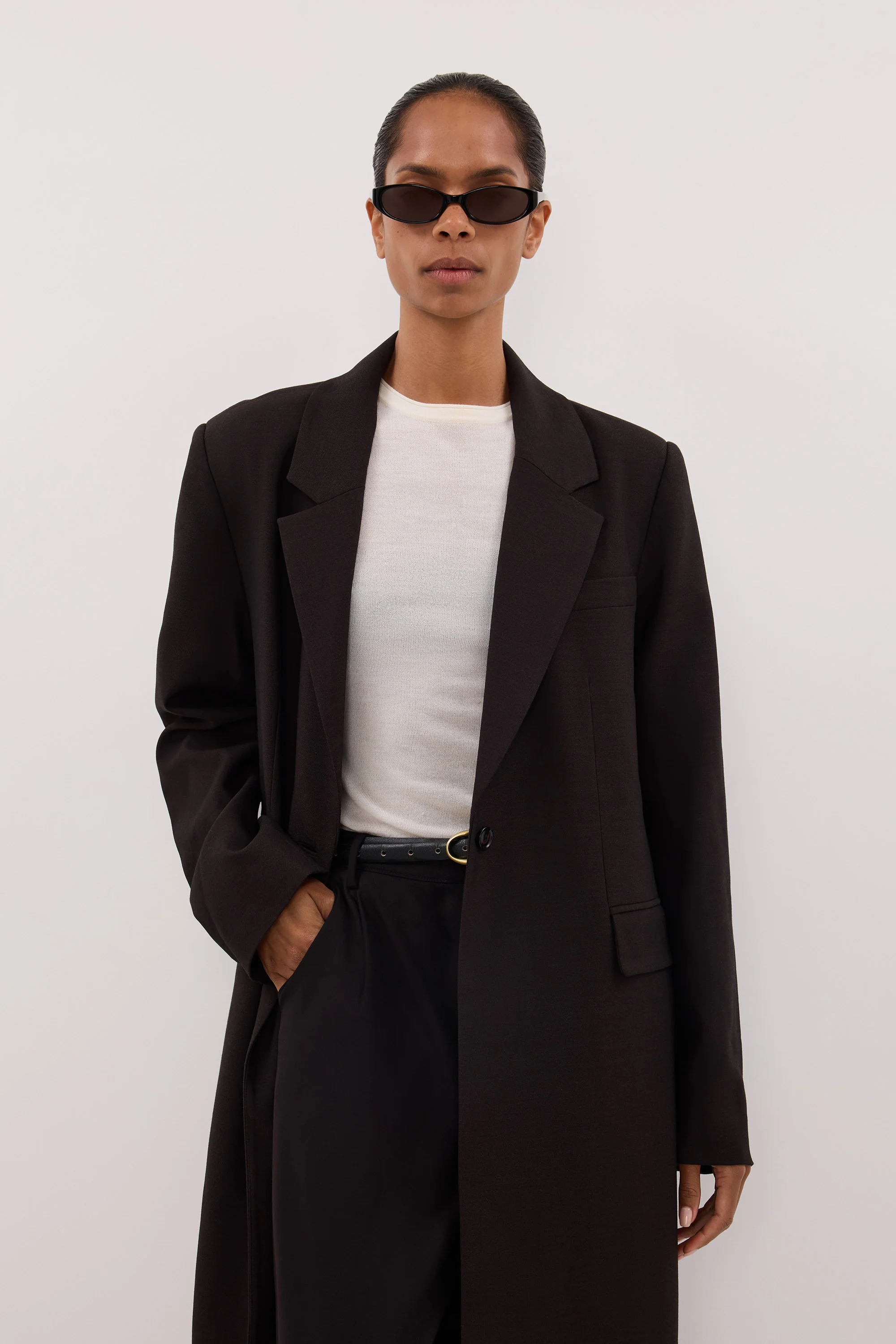 MONIQUE PEAT LONGLINE BLAZER COAT - Image 5