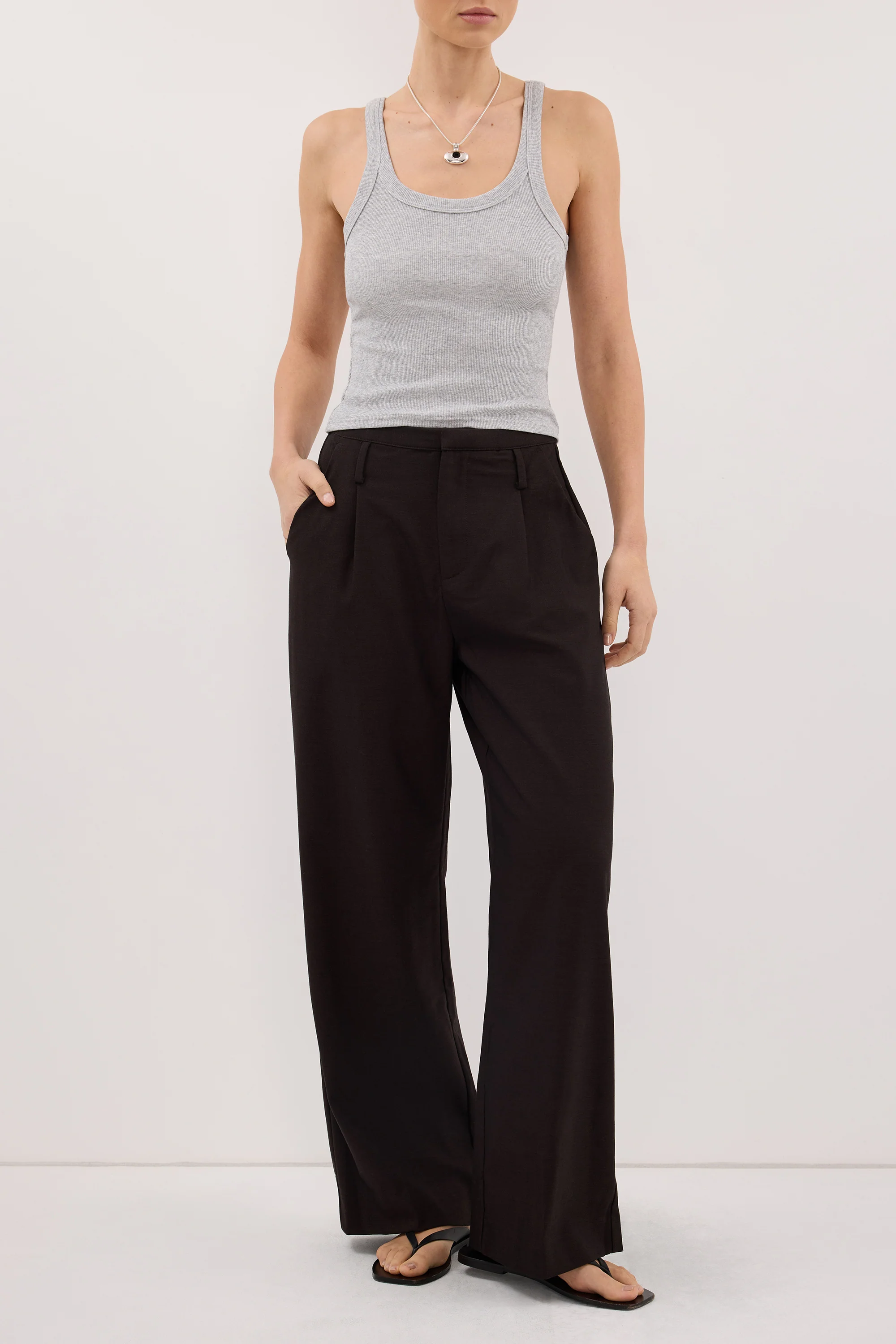 MONIQUE PEAT CHOC TAILORED PANT - Image 5