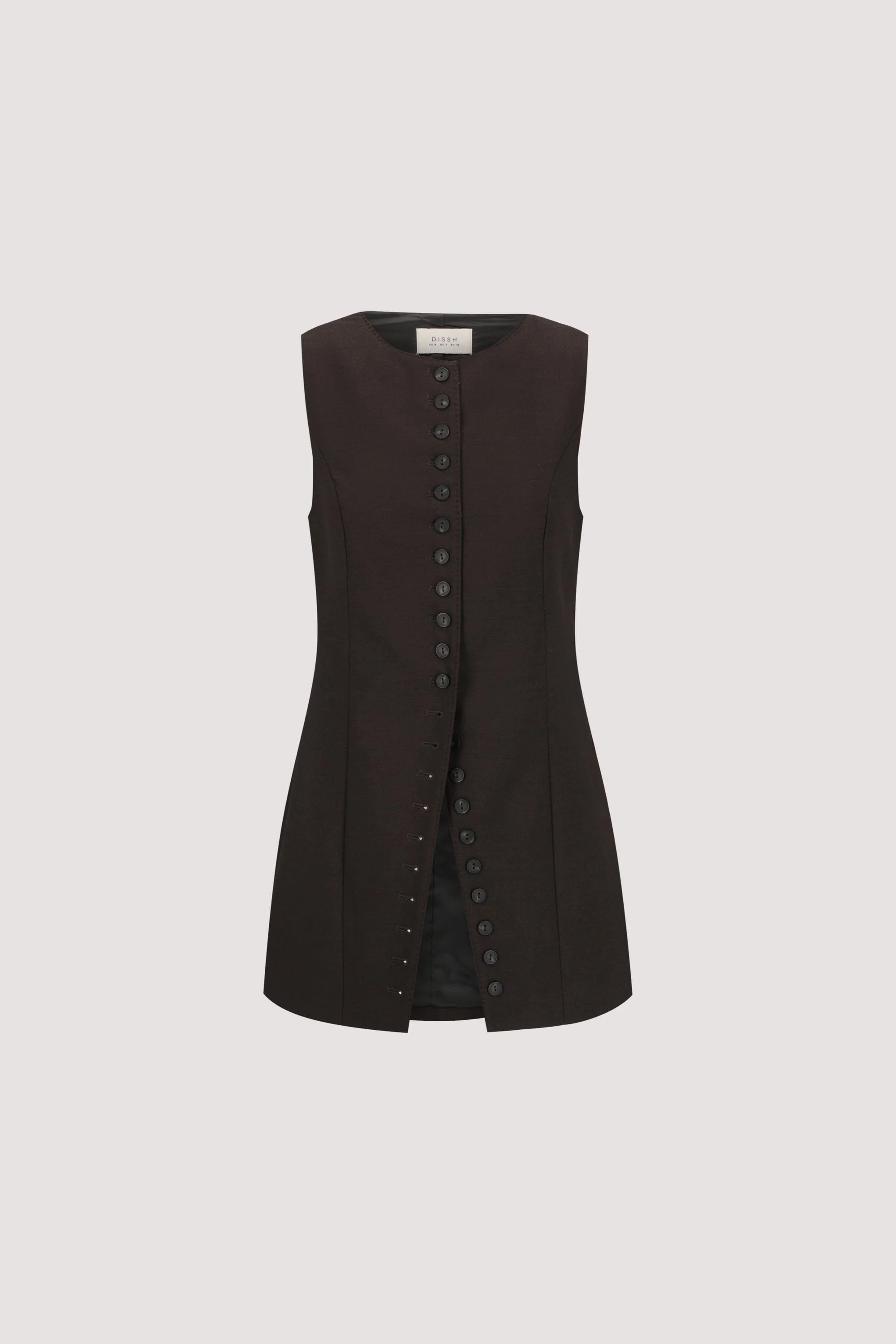 MONIQUE PEAT CHOC TAILORED VEST - Image 8