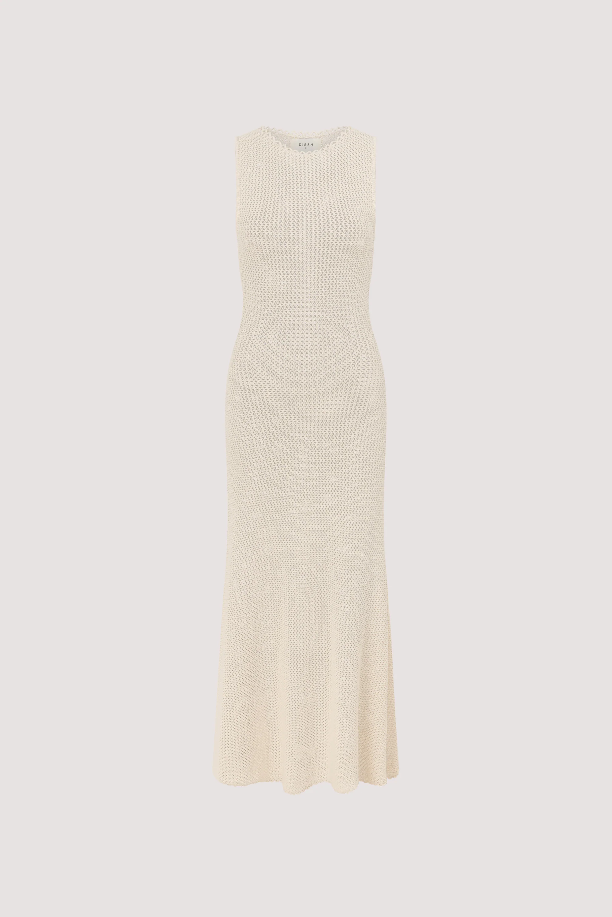 NALIA NATURAL OPEN KNIT MIDI DRESS - Image 7