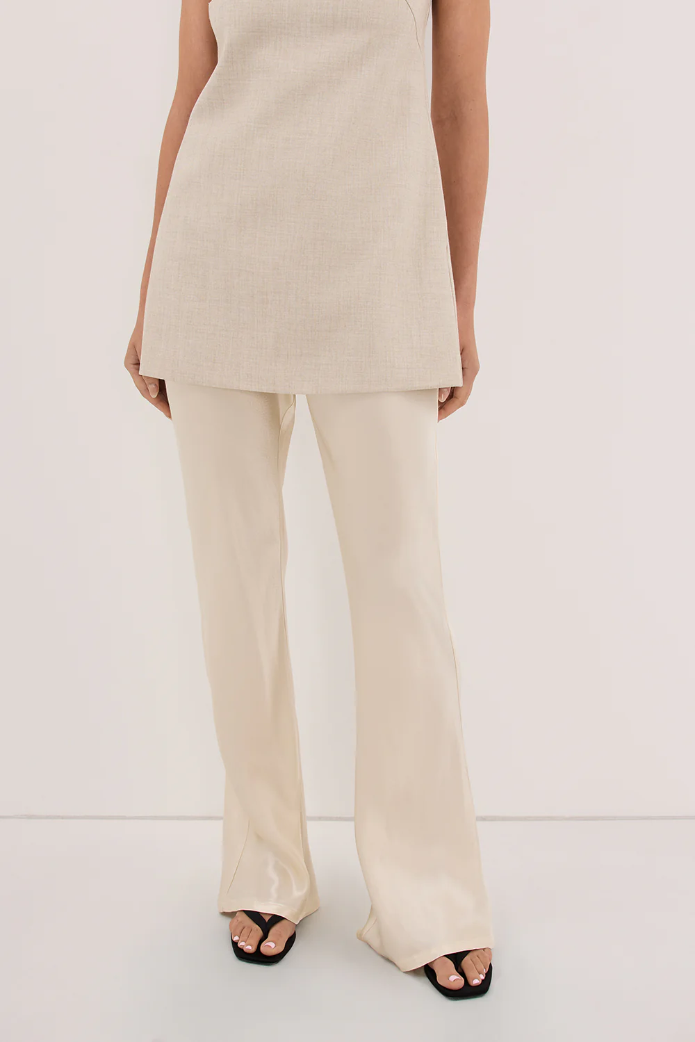 NIKKI CREAM SATIN BIAS PANT - Image 2