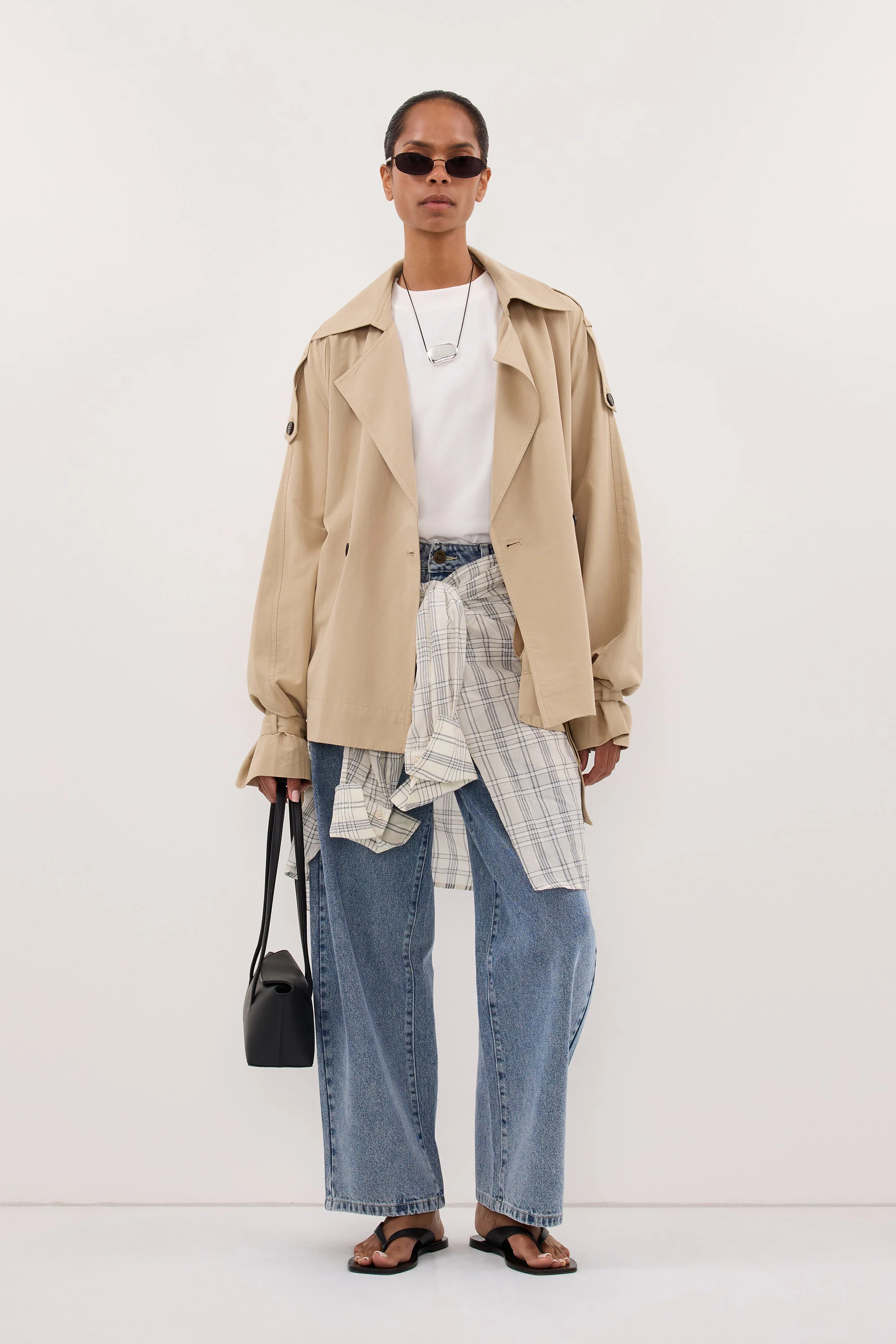 NINA STONE LIGHTWEIGHT MINI TRENCH