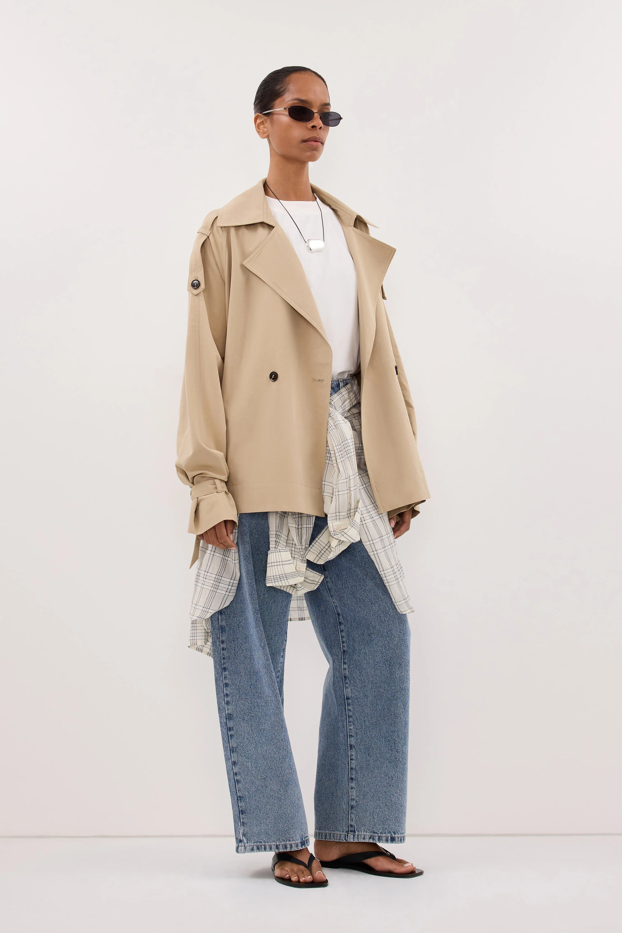 NINA STONE LIGHTWEIGHT MINI TRENCH - Image 3