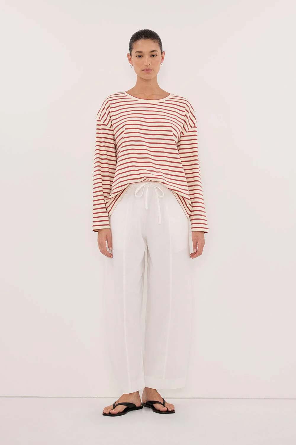 NOLA SAHARA STRIPE LONG SLEEVE TEE