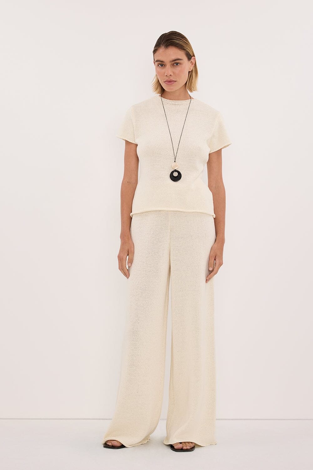 ORIA NATURAL COTTON KNIT PANT - Image 4