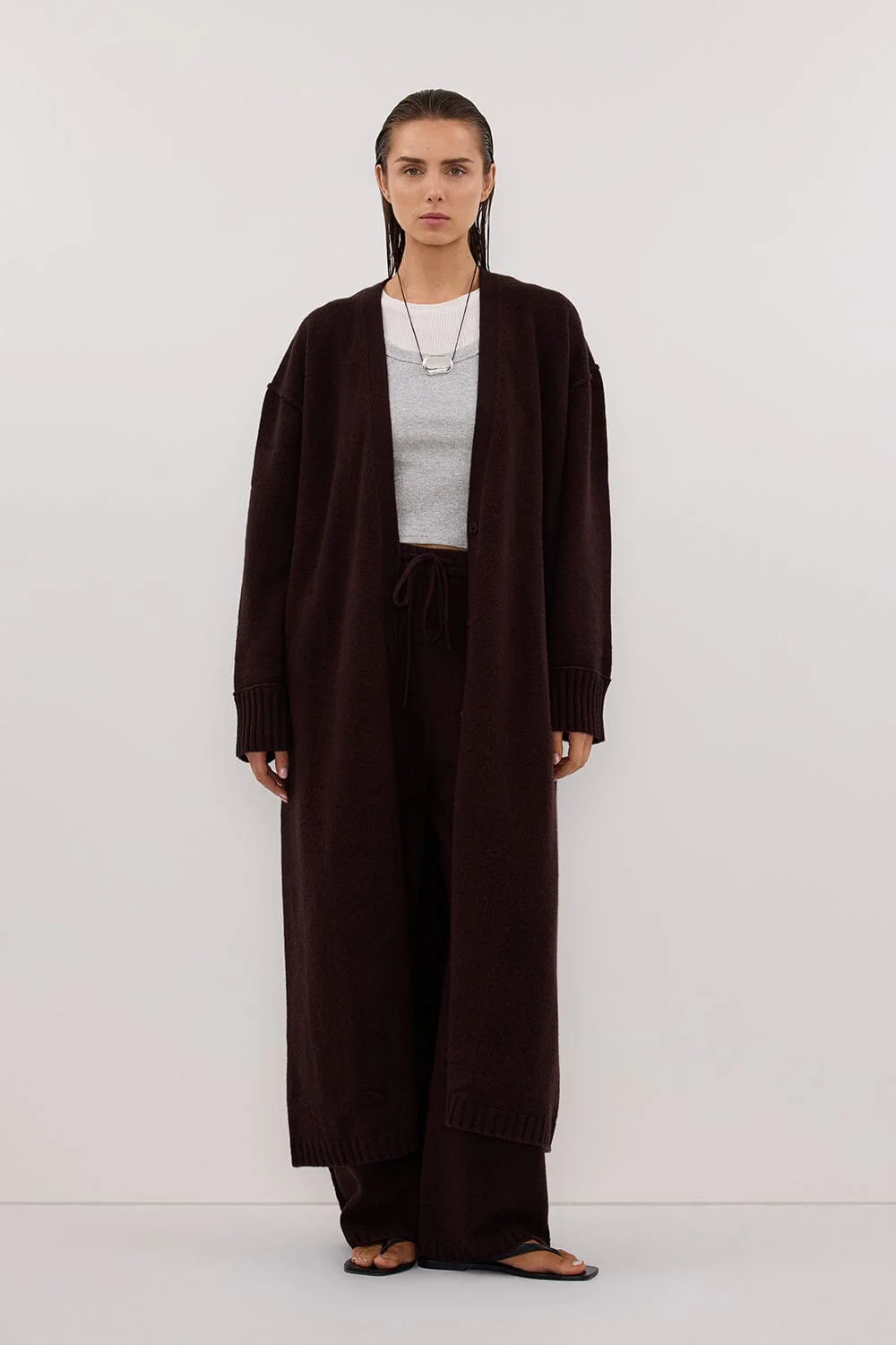 PAIGE CHOC WOOL KNIT PANT