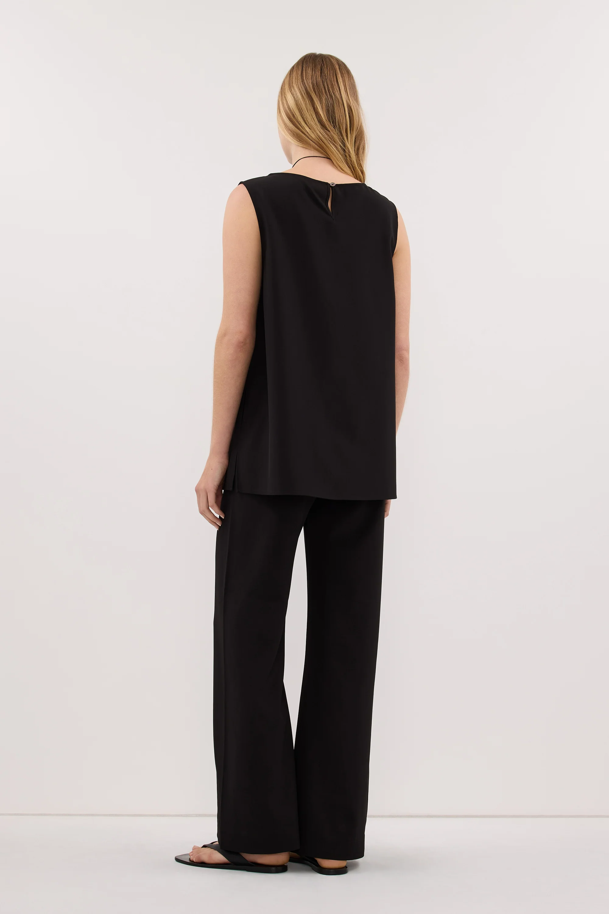 PARKER BLACK BOAT NECK TUNIC TOP - Image 4