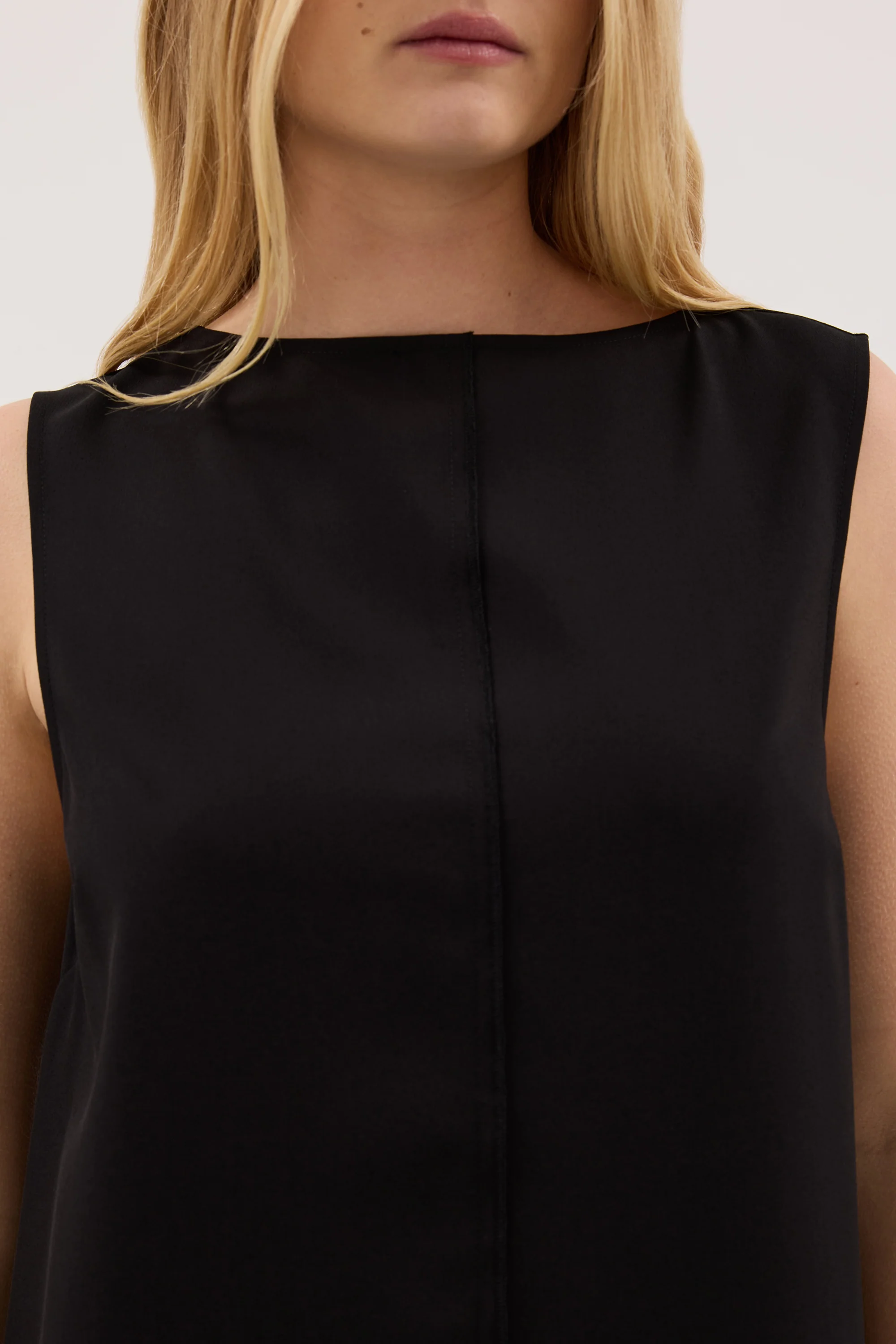 PARKER BLACK BOAT NECK TUNIC TOP - Image 5