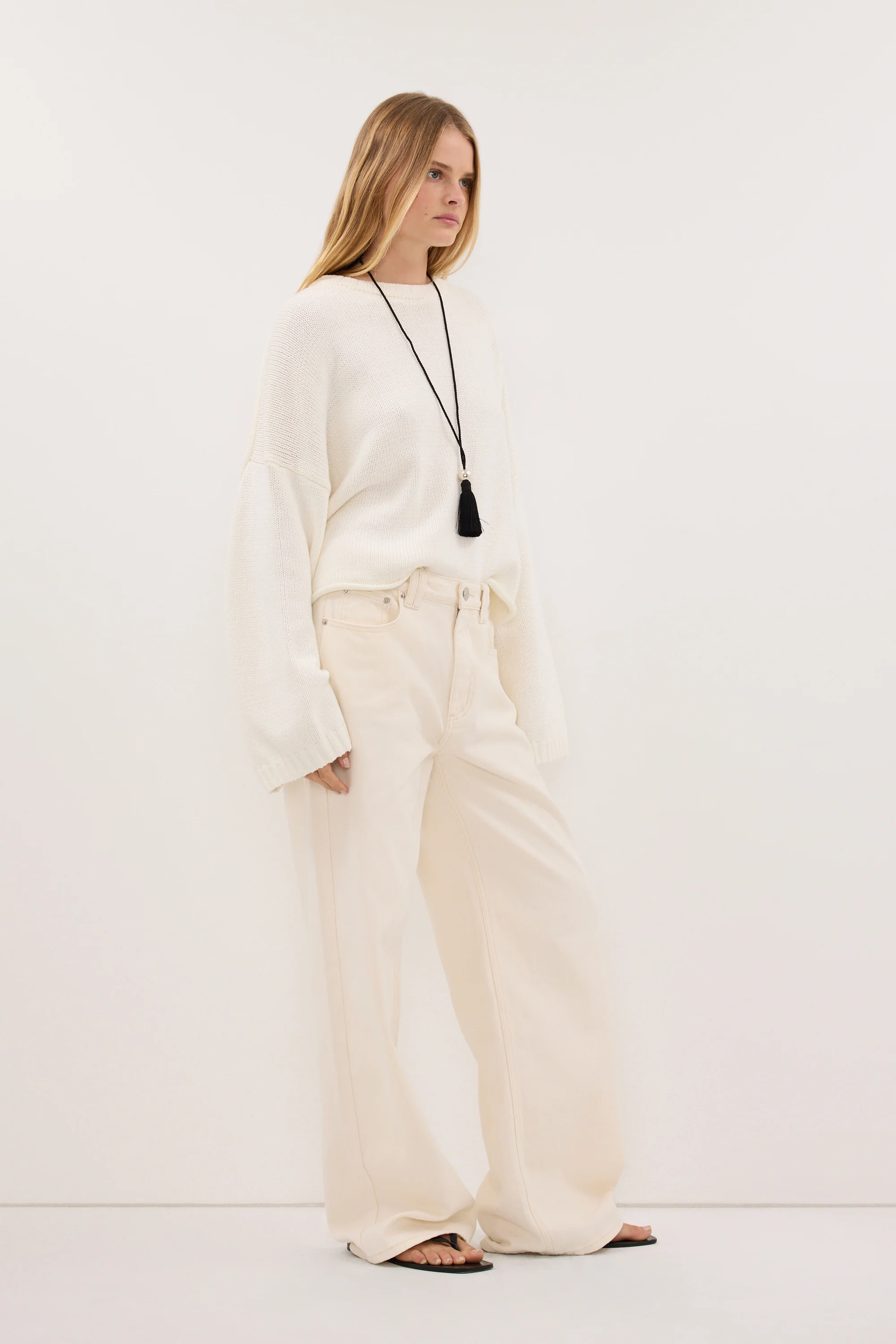 REAGAN 2.0 CREAM SLOUCHY JEAN - Image 3