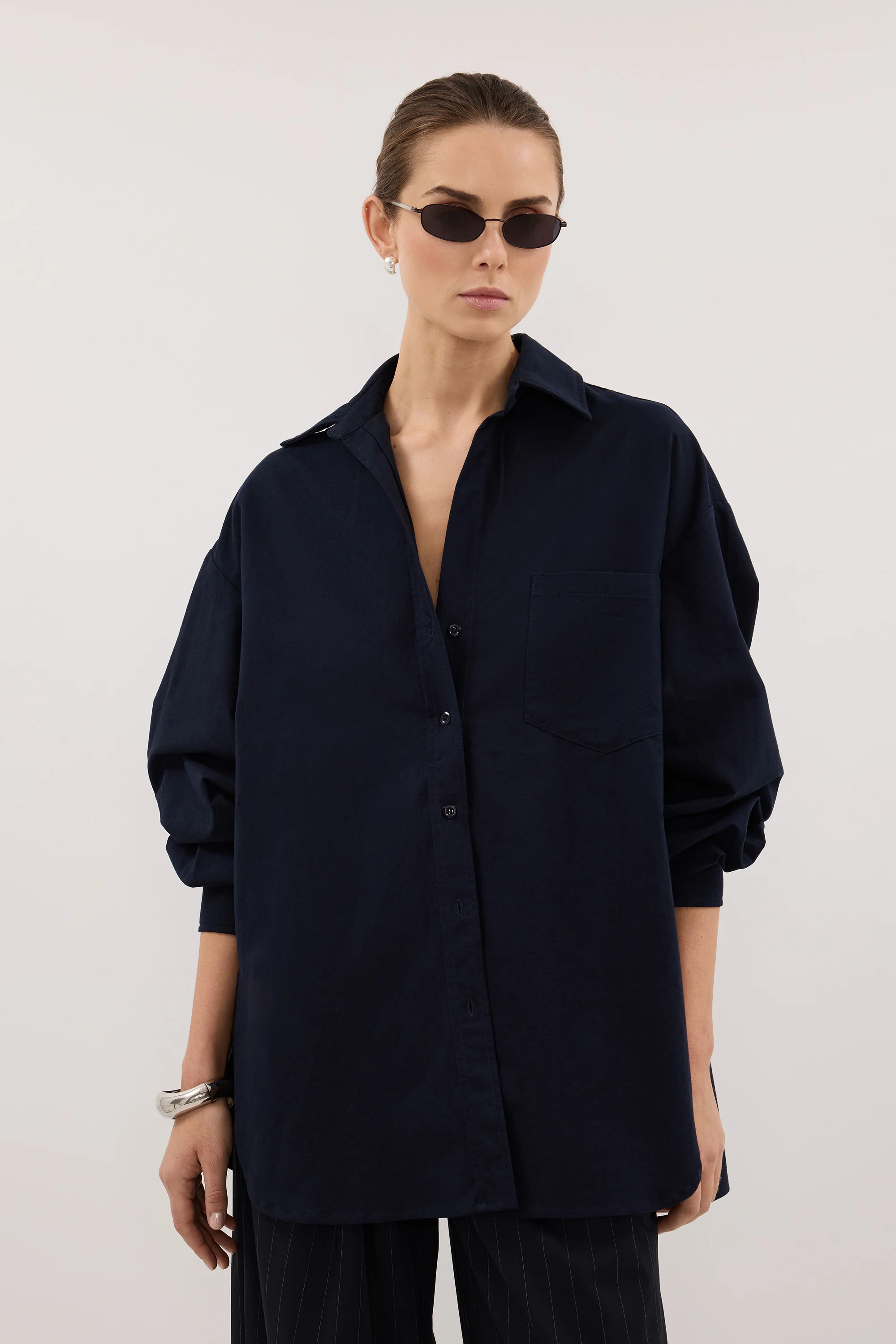 RHEA 2.0 INK OVERSIZED COTTON SHIRT - Image 2