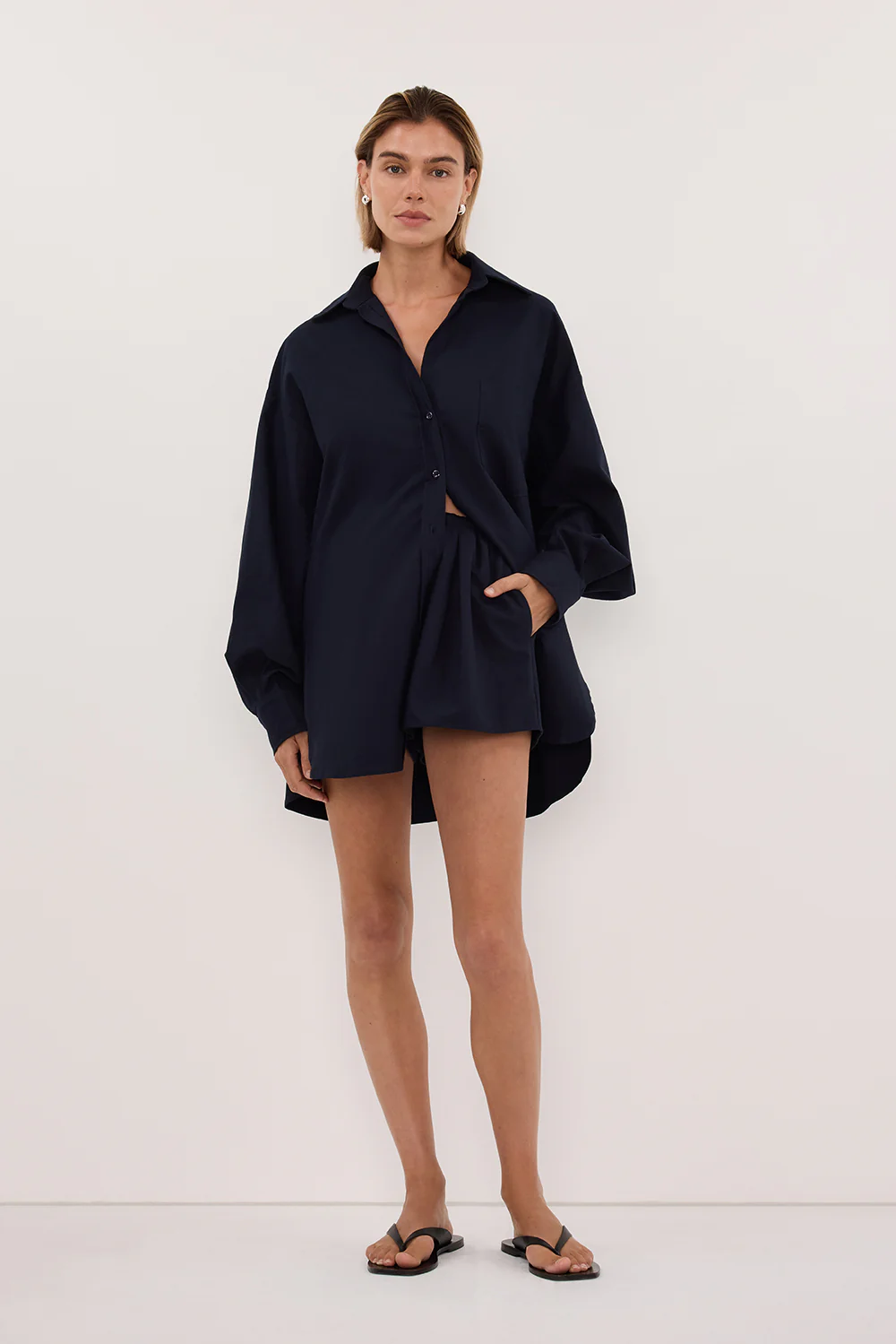 RHEA 2.0 INK OVERSIZED COTTON SHIRT - Image 5