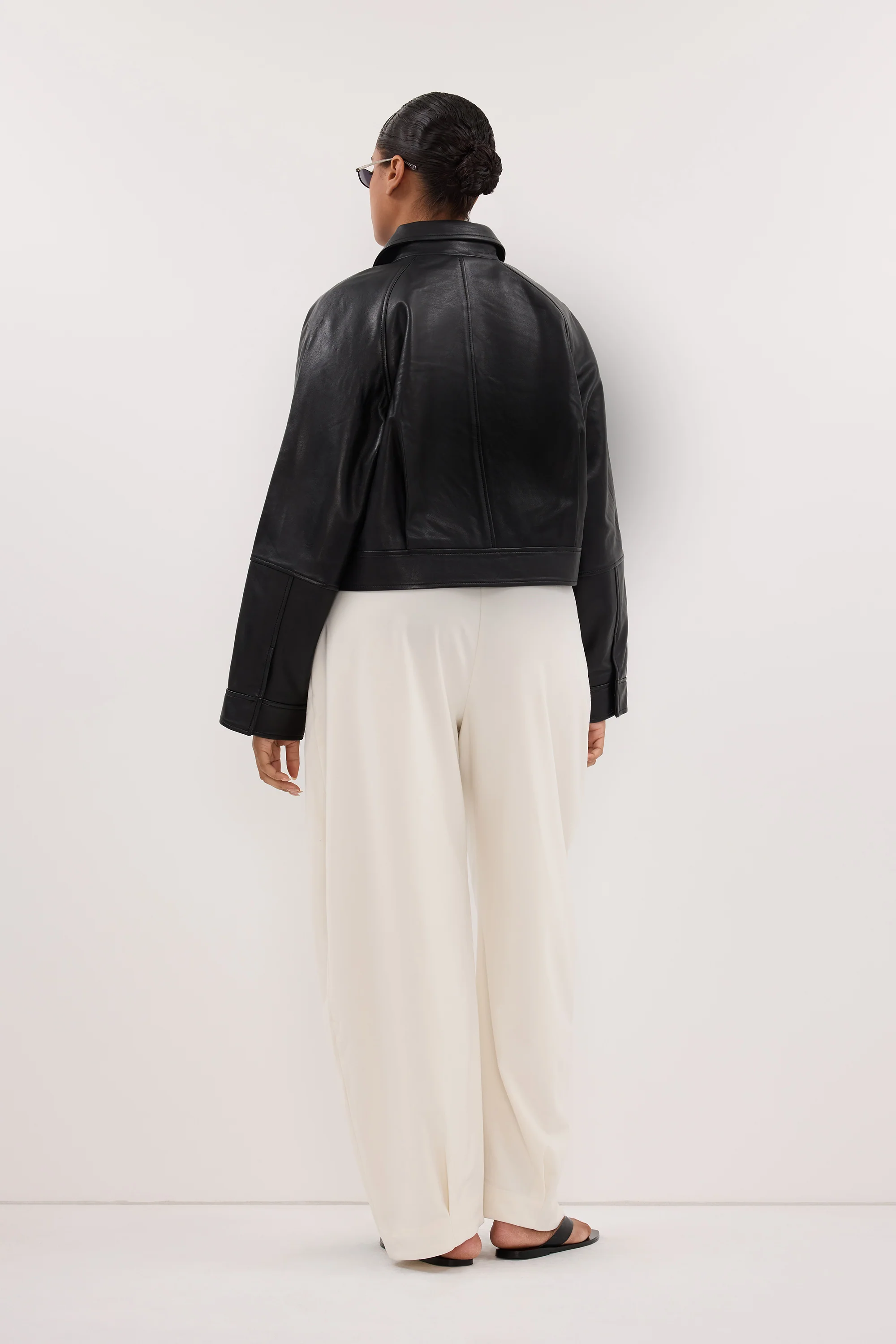 ROMY CREAM BARREL LEG TAILORED PANT - Image 7