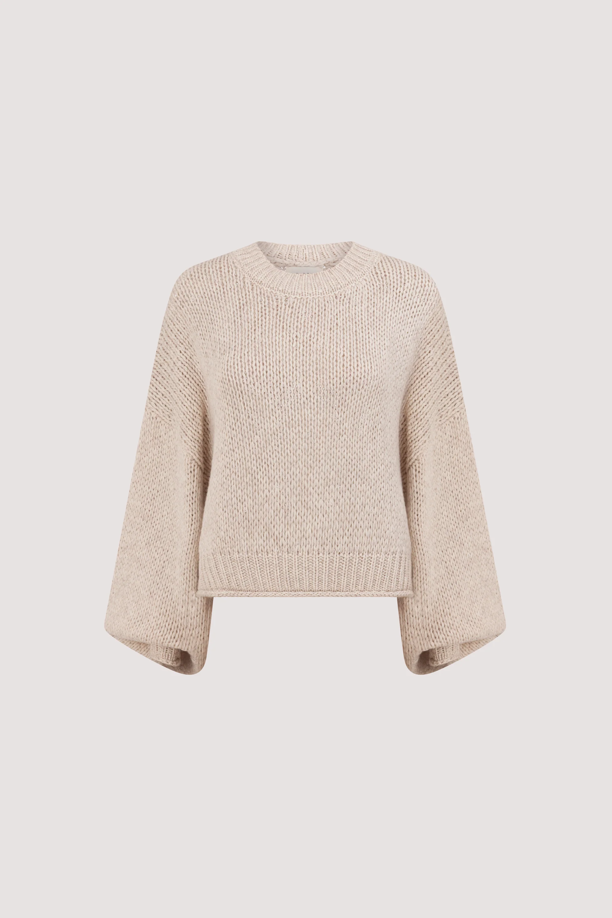 ROSA CHALK CROPPED KNIT JUMPER - Image 9