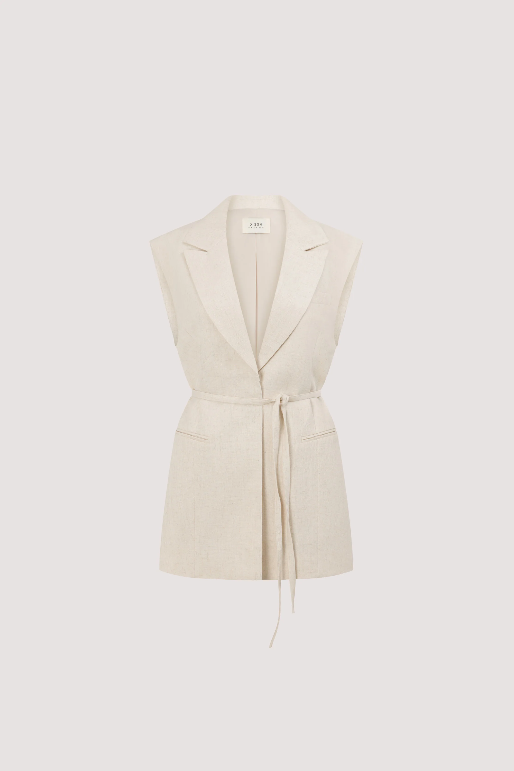 ROSALIE CREAM MARLE WRAP VEST - Image 7