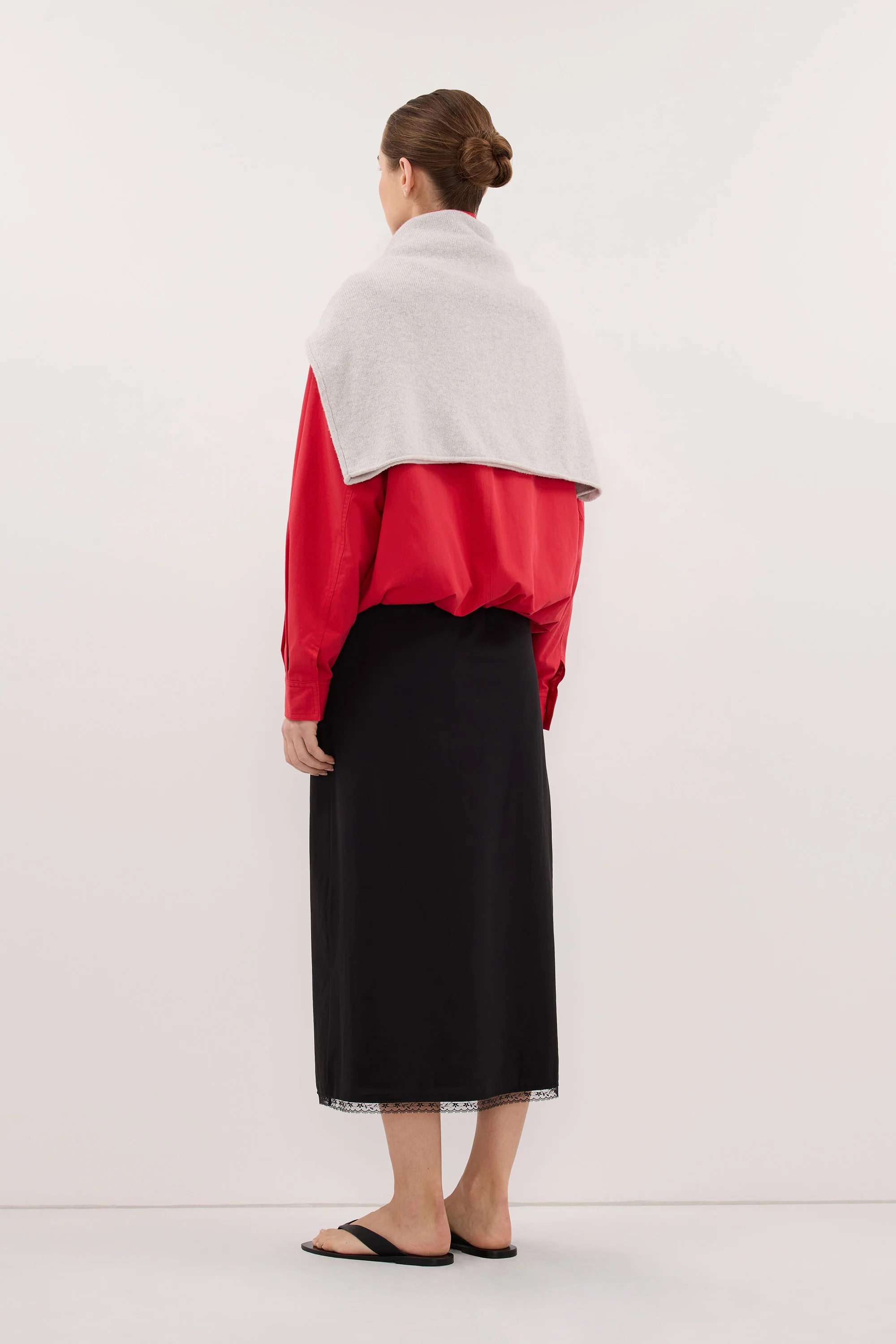 ROSIN BLACK KNEE LENGTH SKIRT - Image 7