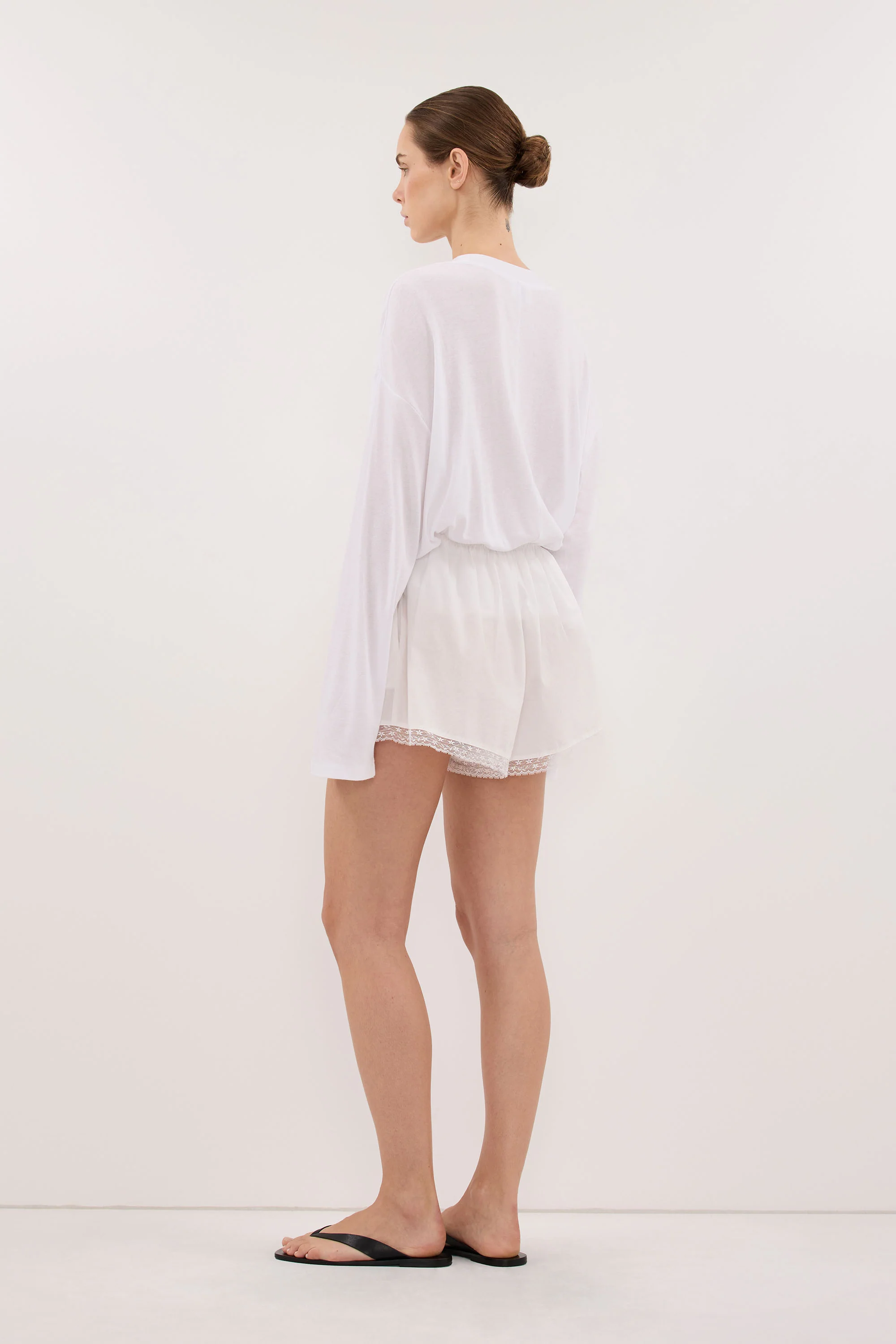 ROSIN WHITE LACE TRIM SHORT - Image 6