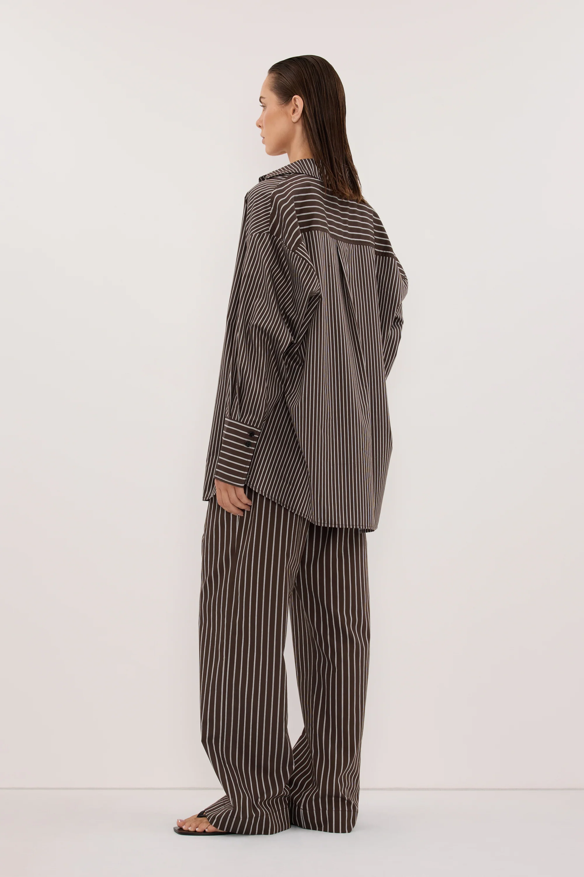 SABLE BITTER CHOC SILK BLEND PANT - Image 4
