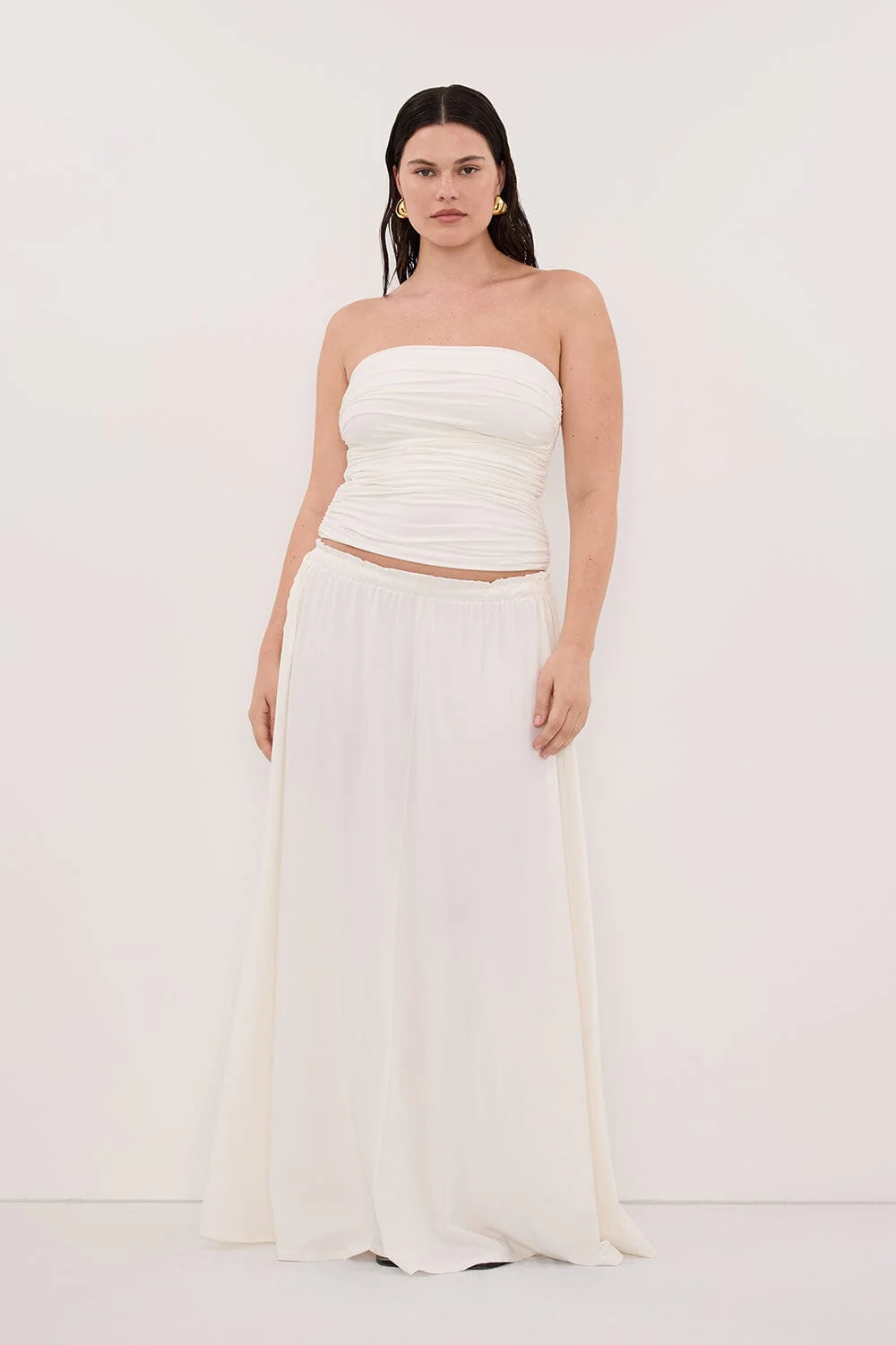 SHARI OFF WHITE STRAPLESS BANDEAU TOP - Image 6
