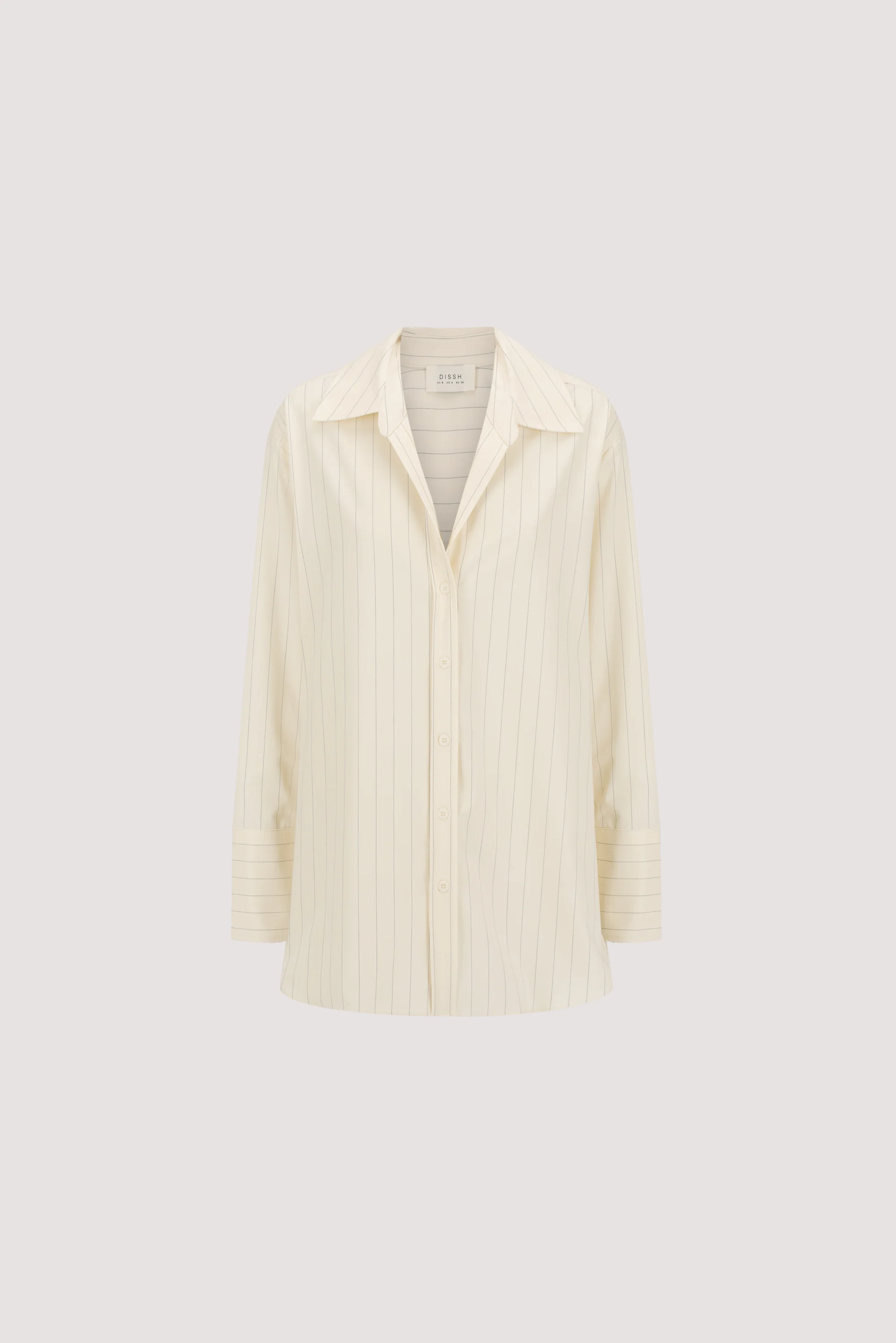 SIAN CREAM PINSTRIPE LONG SLEEVE SHIRT - Image 7