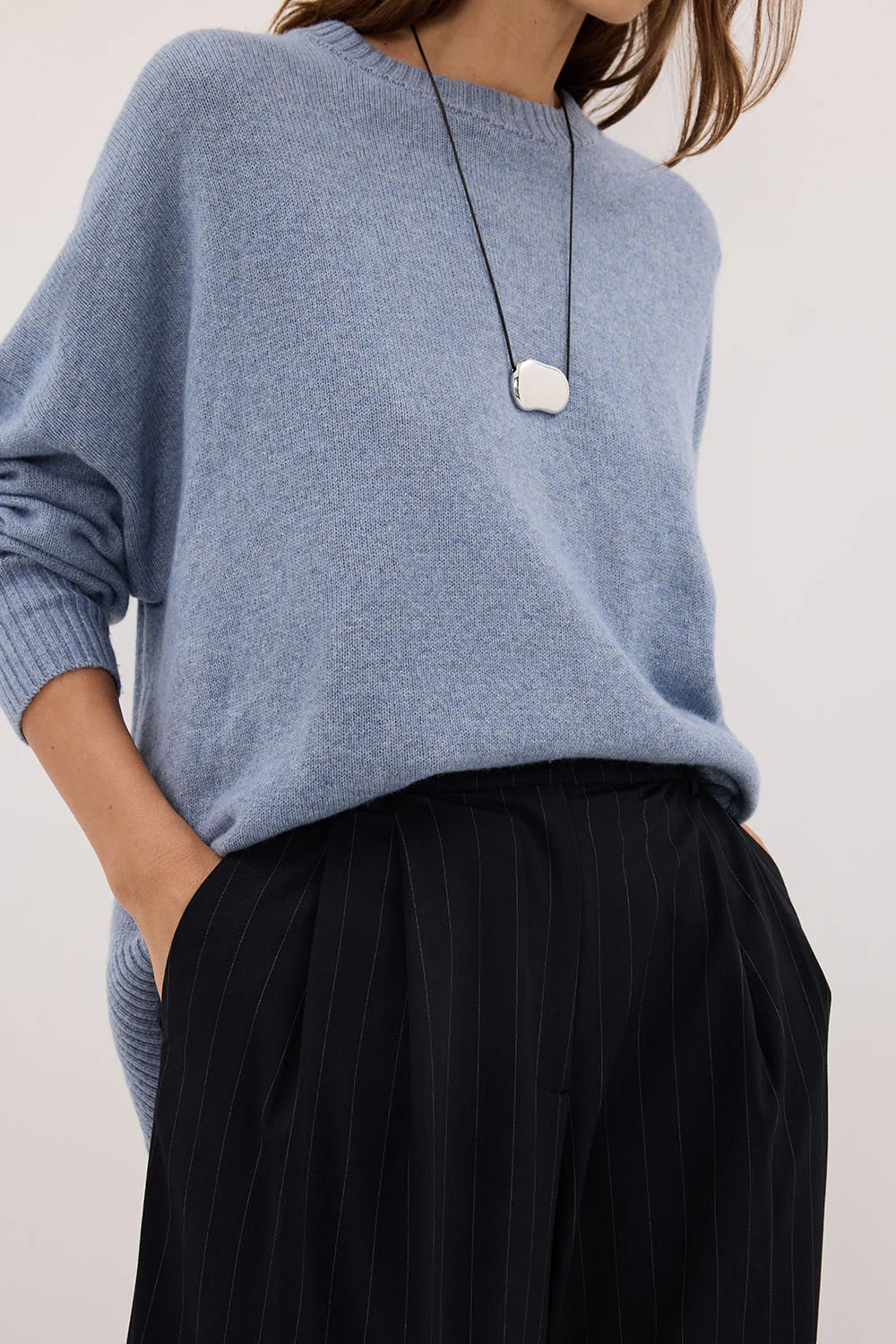 SIAN INK STRIPE TAILORED WIDE PANT - Image 6