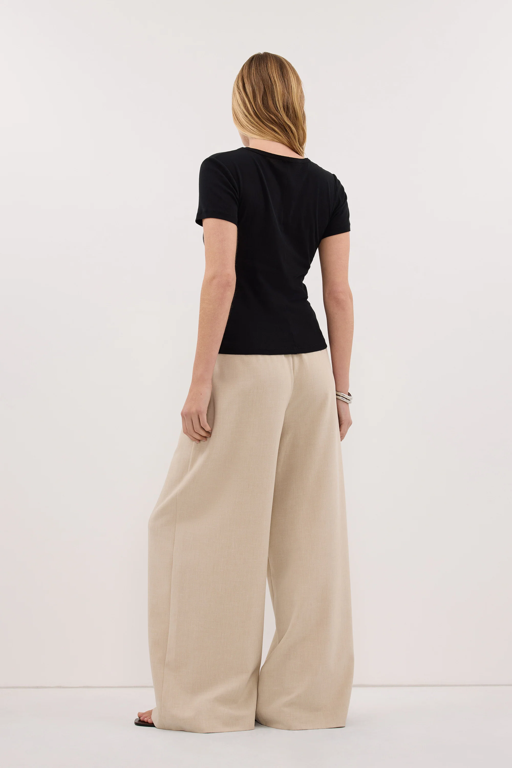 SLOANE BLACK KNIT BABY TEE - Image 7
