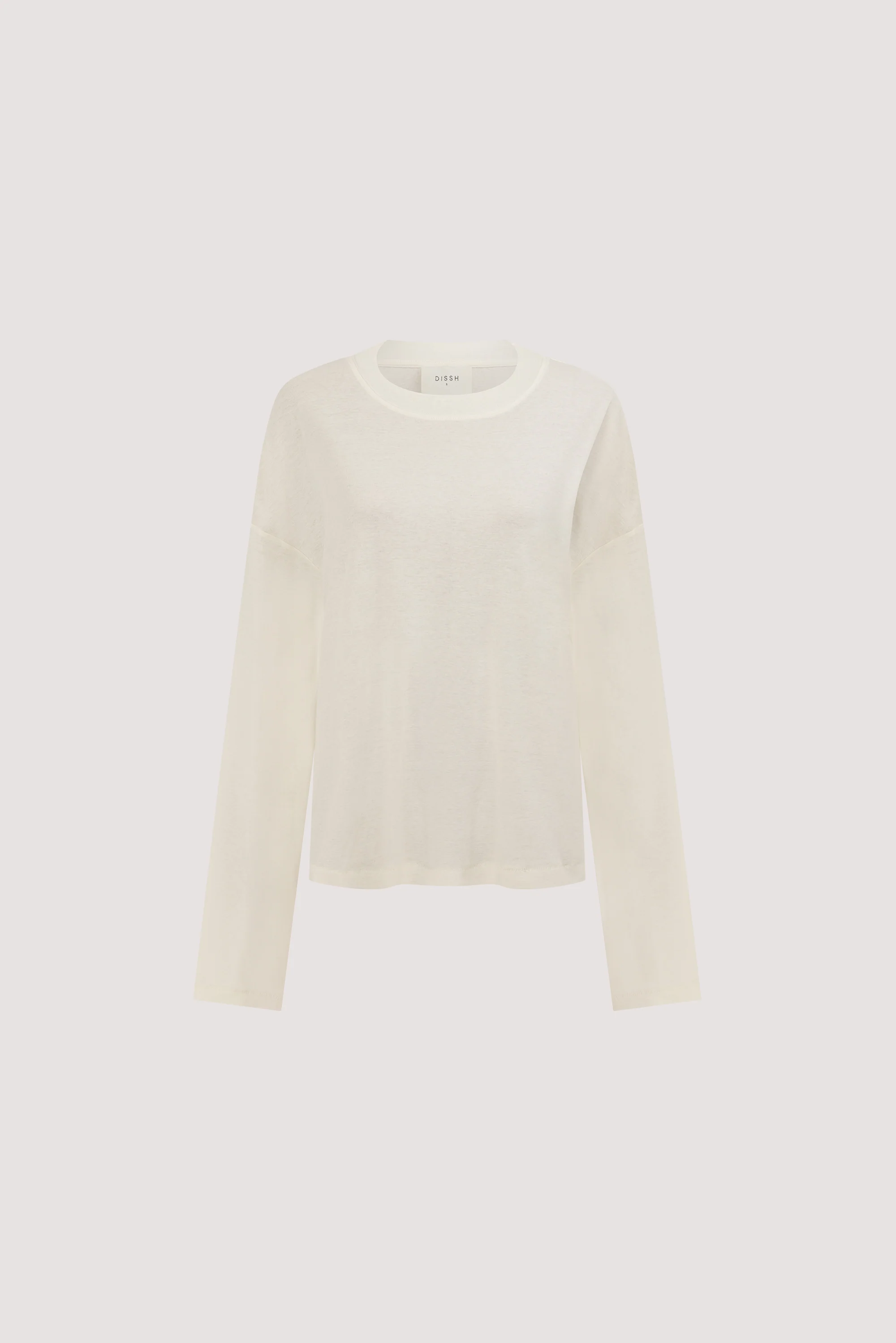 SLOANE CREAM LONG SLEEVE CREW KNIT TOP - Image 6