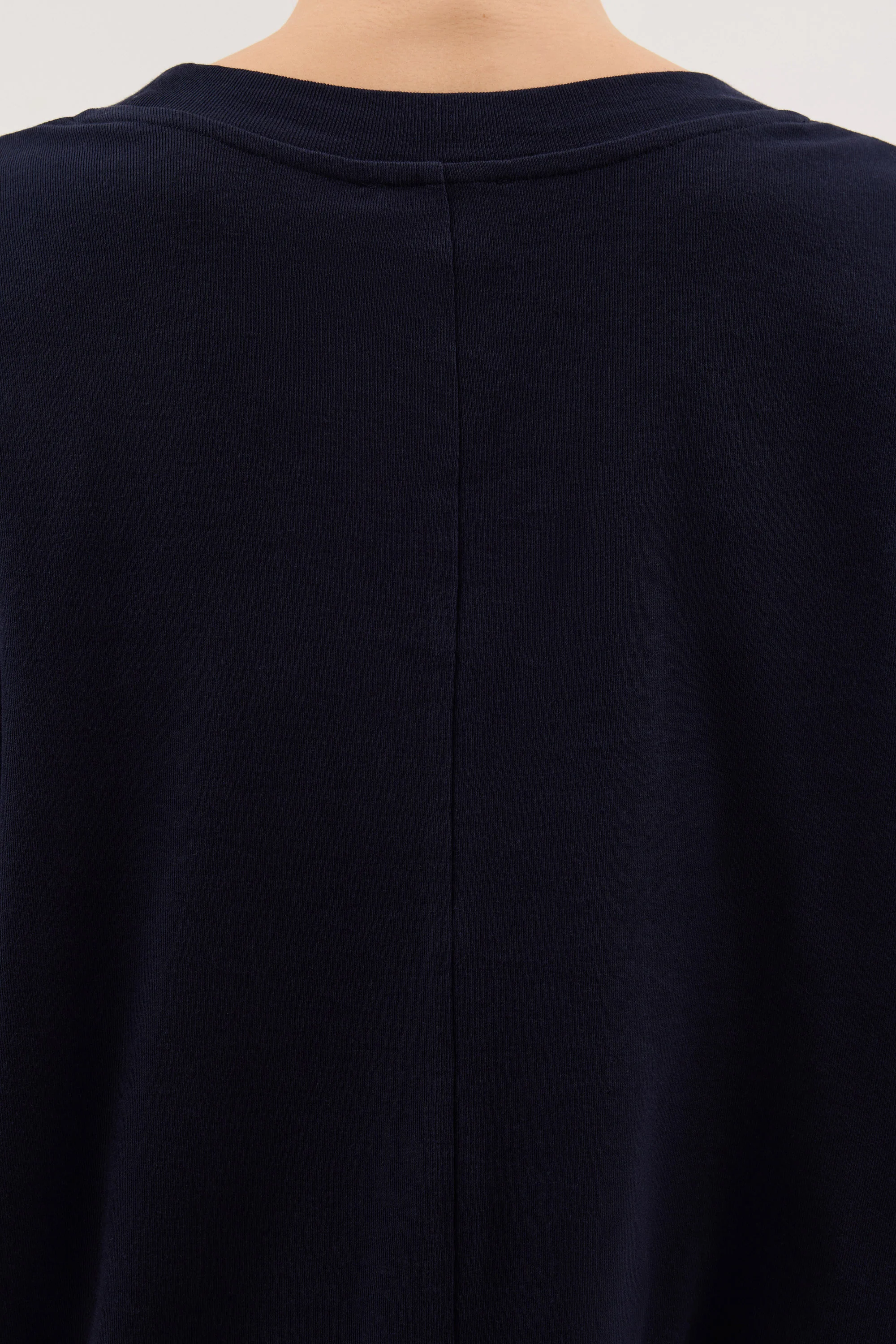 SLOANE NAVY LONG SLEEVE CREW KNIT TOP - Image 5