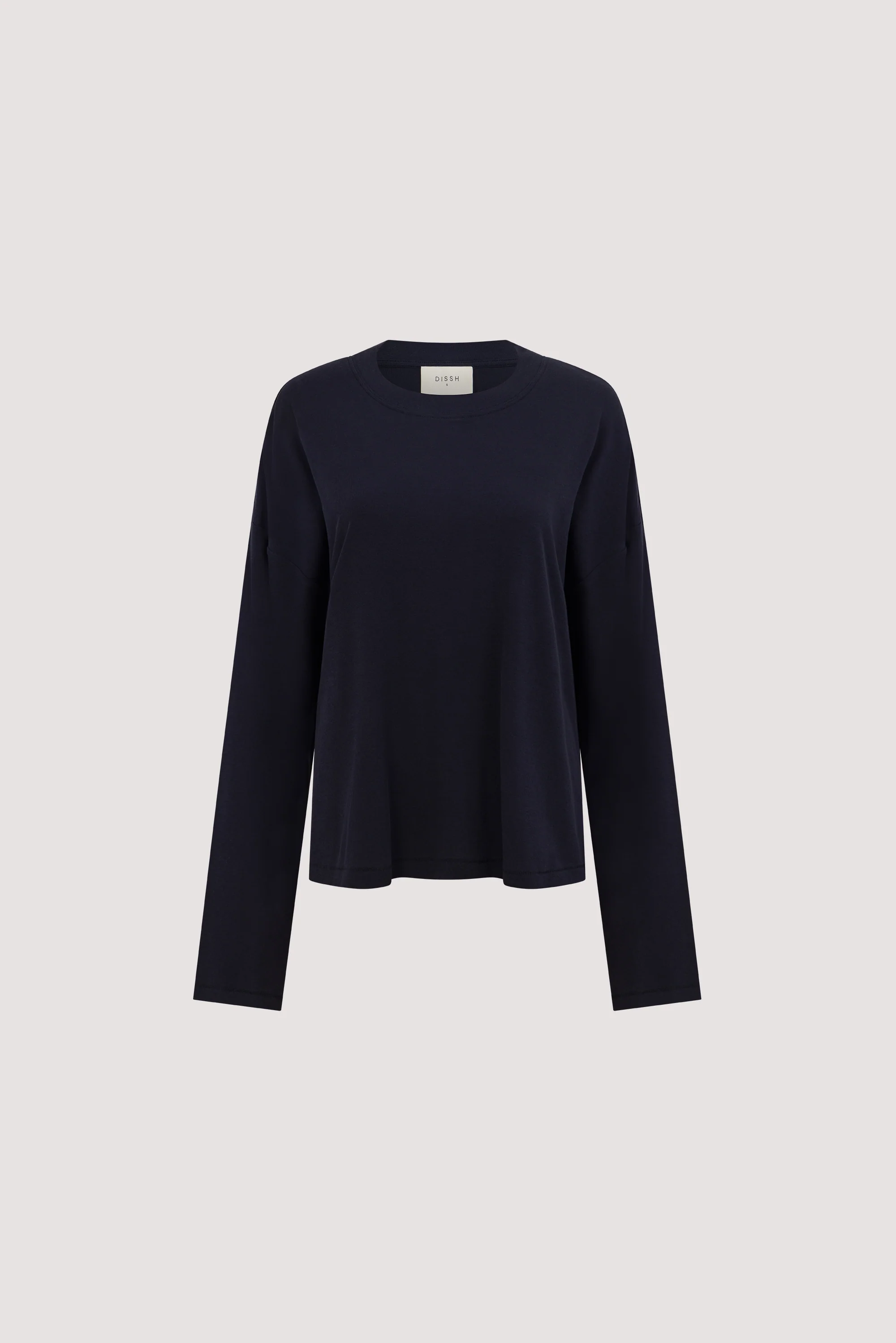 SLOANE NAVY LONG SLEEVE CREW KNIT TOP - Image 6