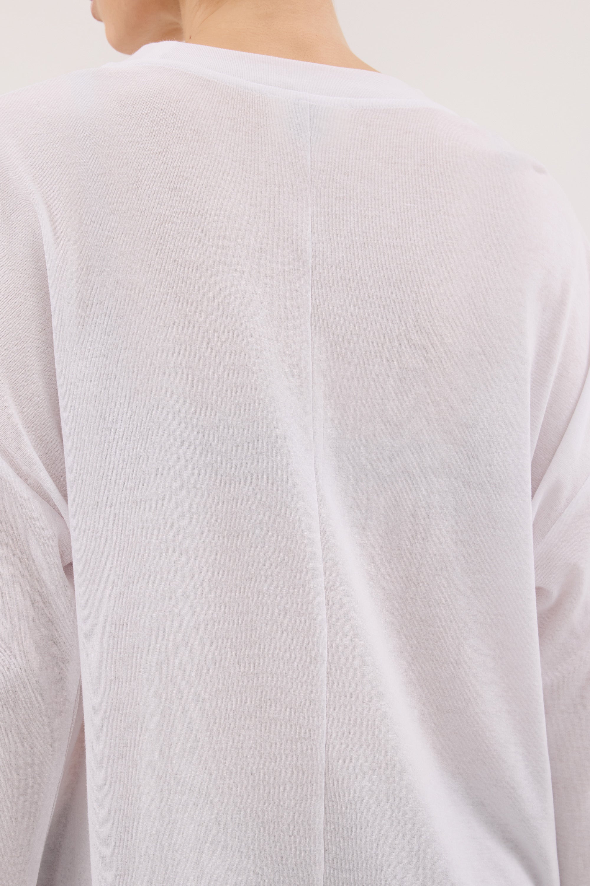SLOANE WHITE LONG SLEEVE CREW KNIT TOP - Image 5